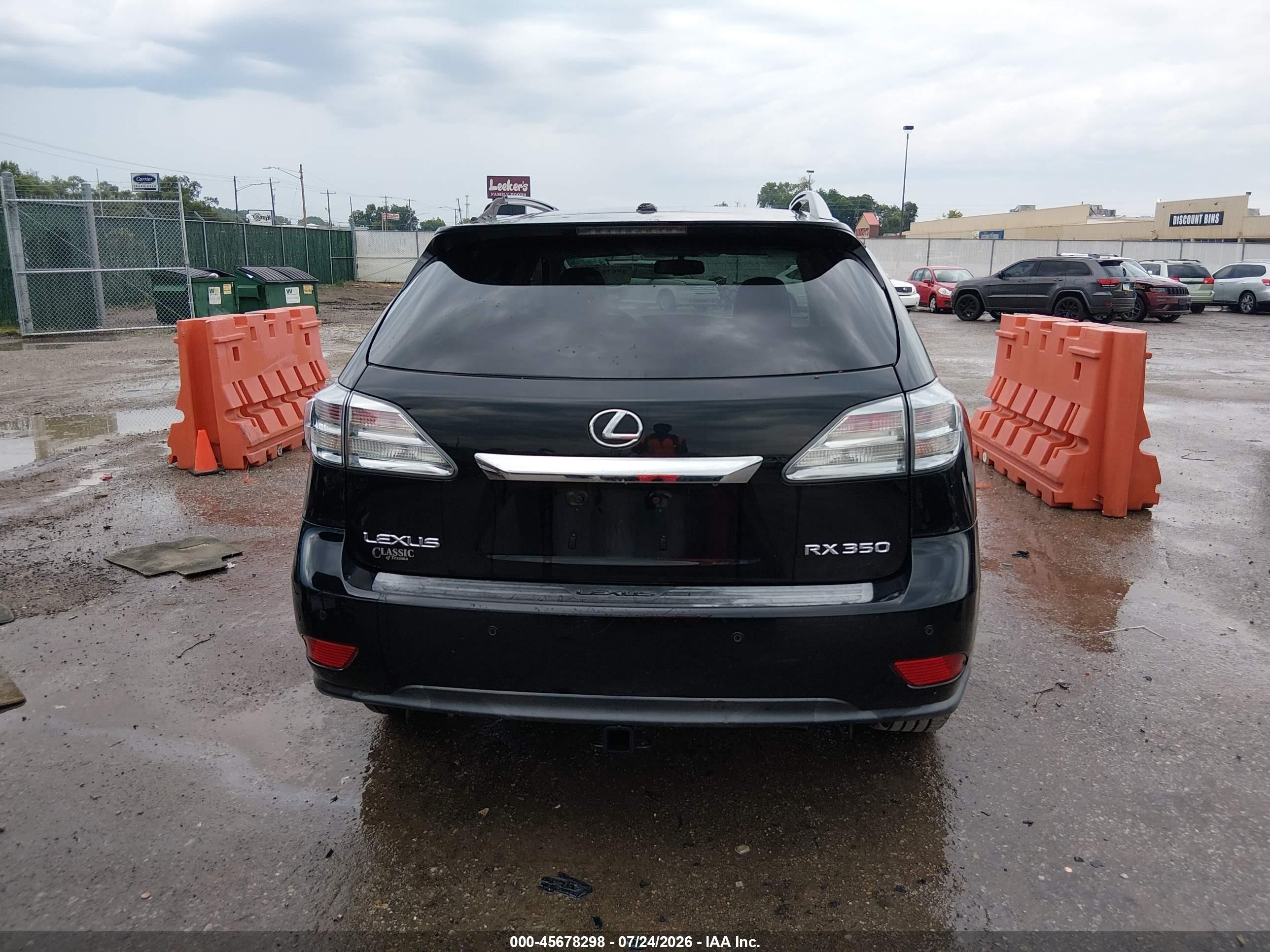 2010 Lexus Rx 350   Black vin: 2T2ZK1BAXAC012592