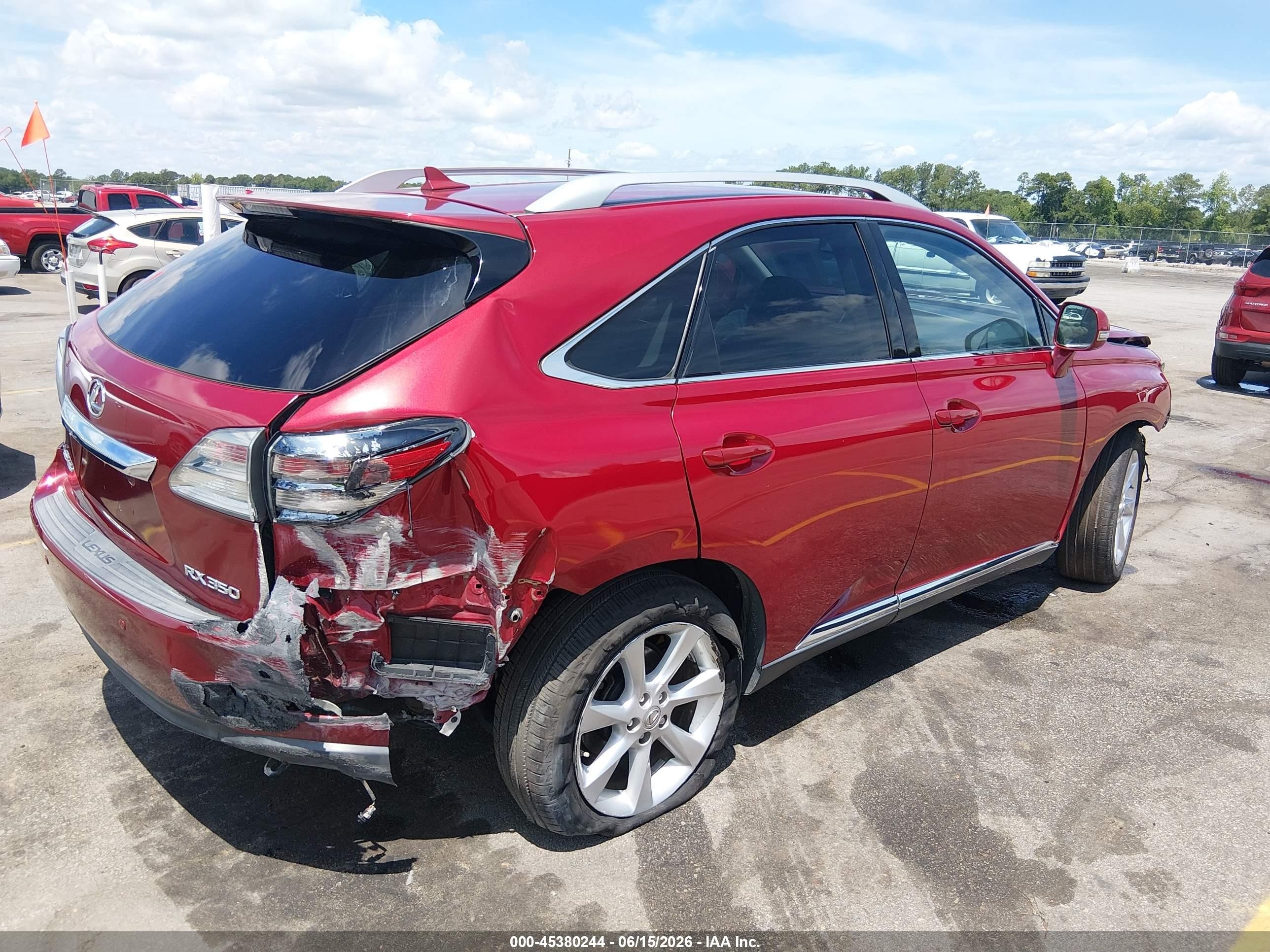 2010 Lexus Rx 350   Burgundy vin: 2T2ZK1BAXAC021096