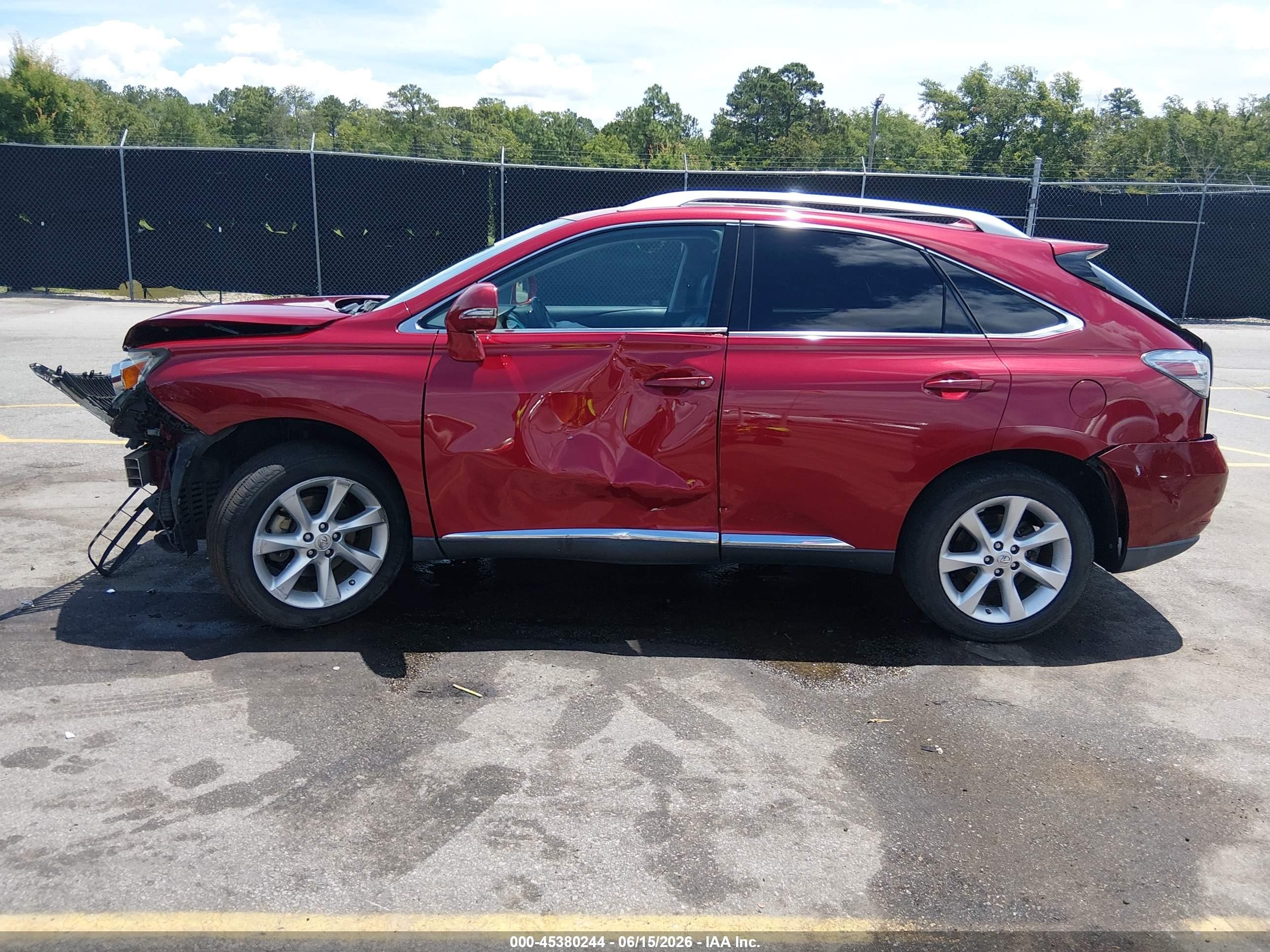 2010 Lexus Rx 350   Burgundy vin: 2T2ZK1BAXAC021096