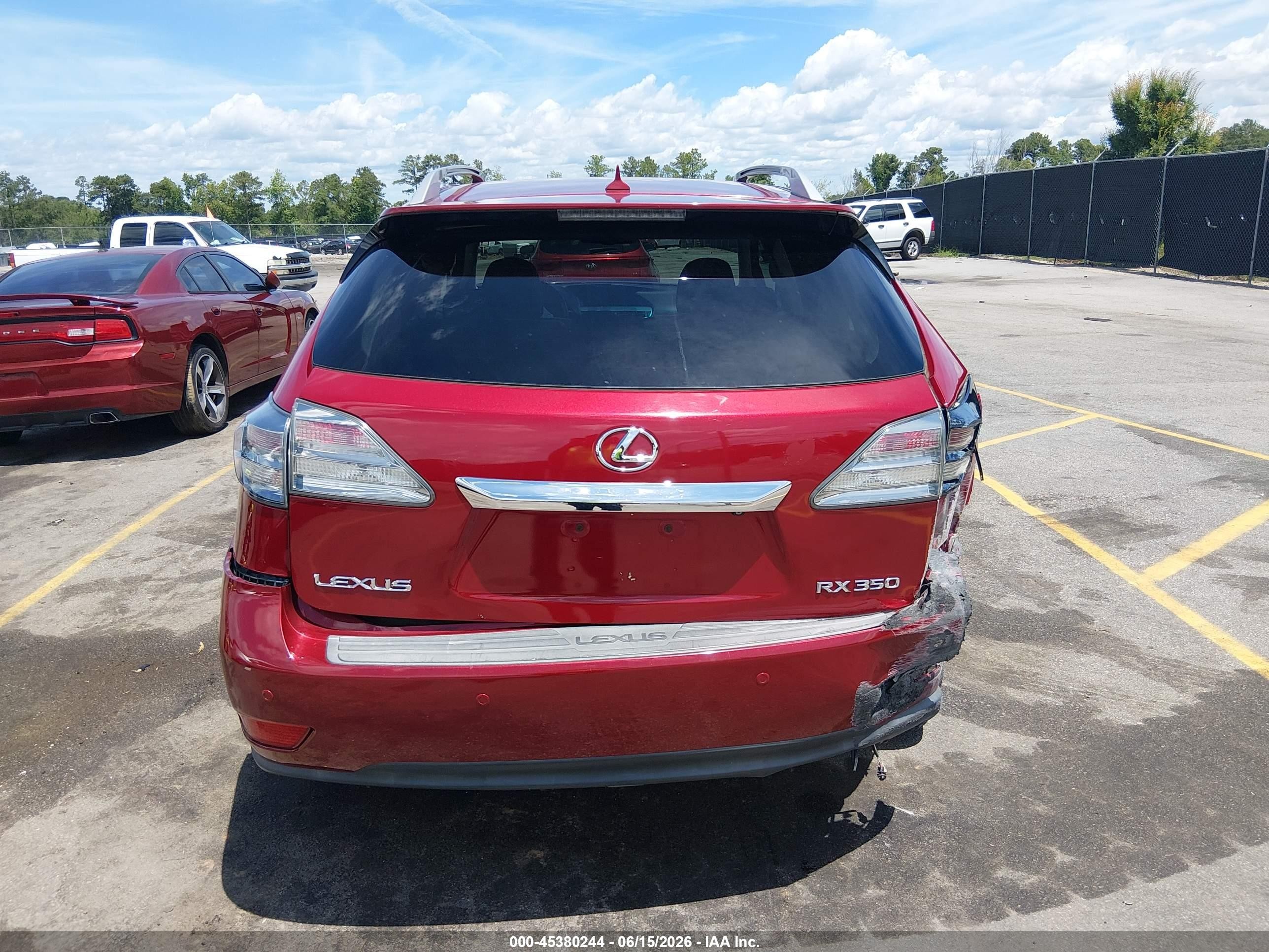 2010 Lexus Rx 350   Burgundy vin: 2T2ZK1BAXAC021096