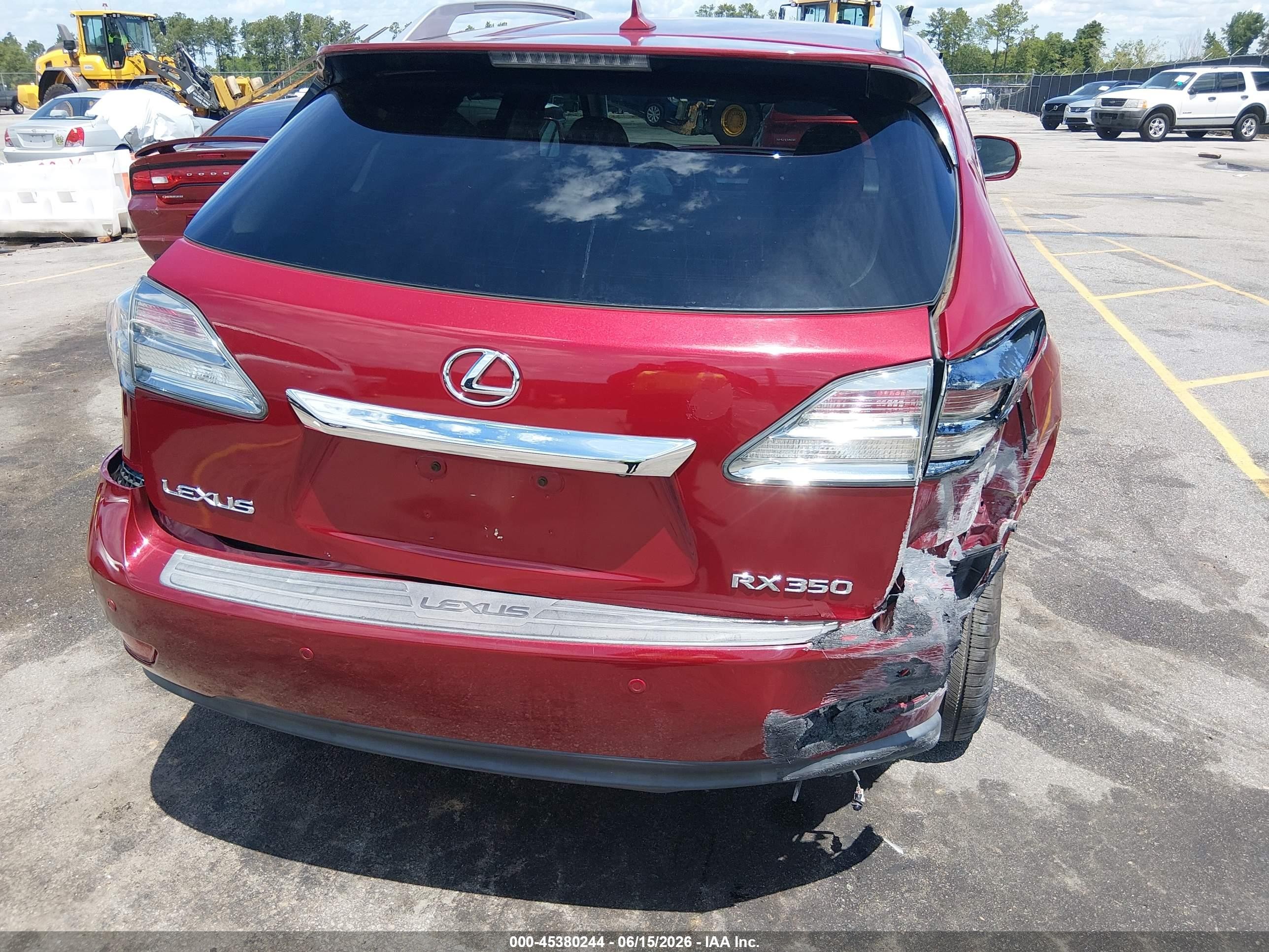 2010 Lexus Rx 350   Burgundy vin: 2T2ZK1BAXAC021096