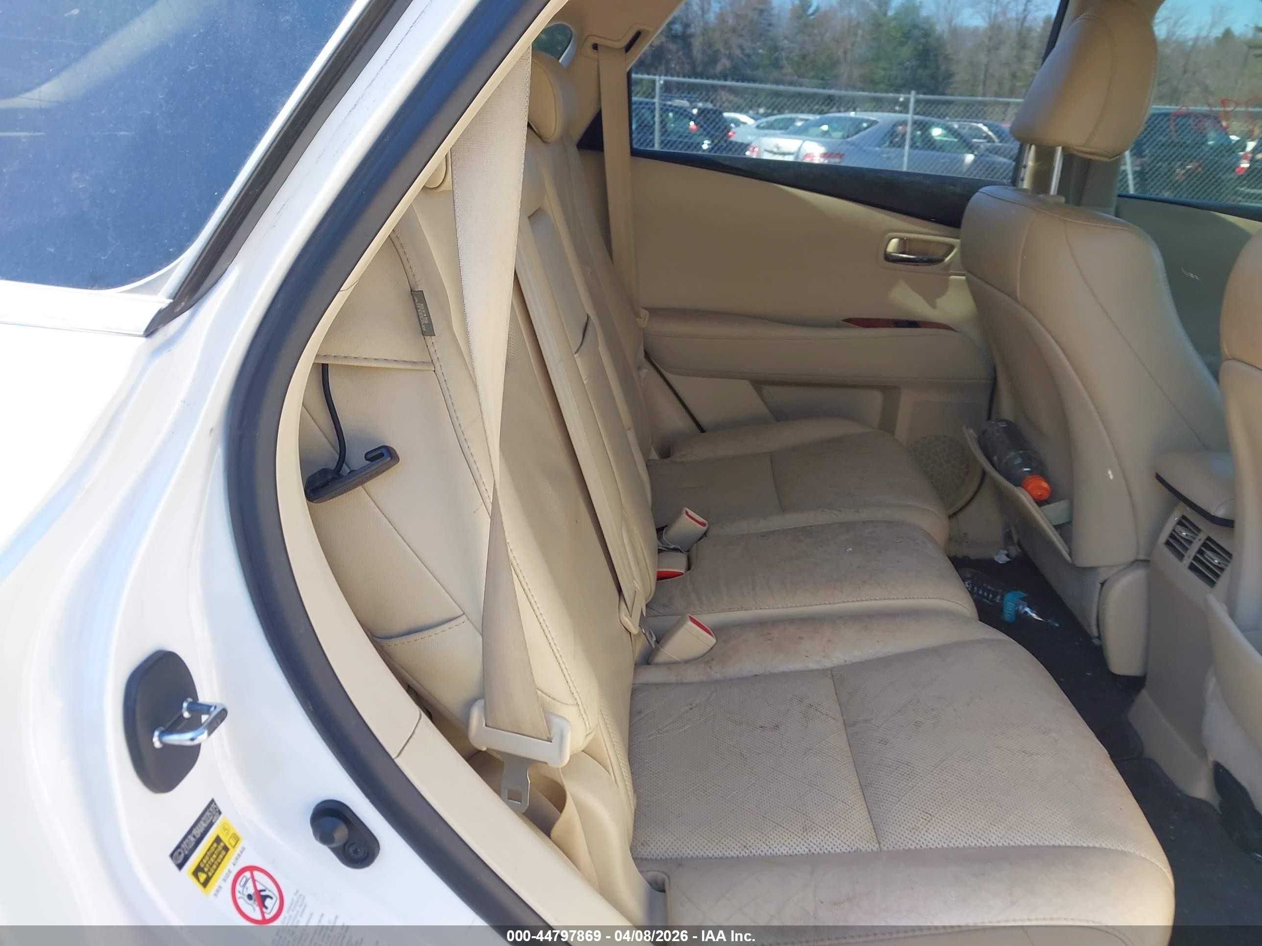 2010 Lexus Rx 350   White vin: 2T2ZK1BAXAC035175