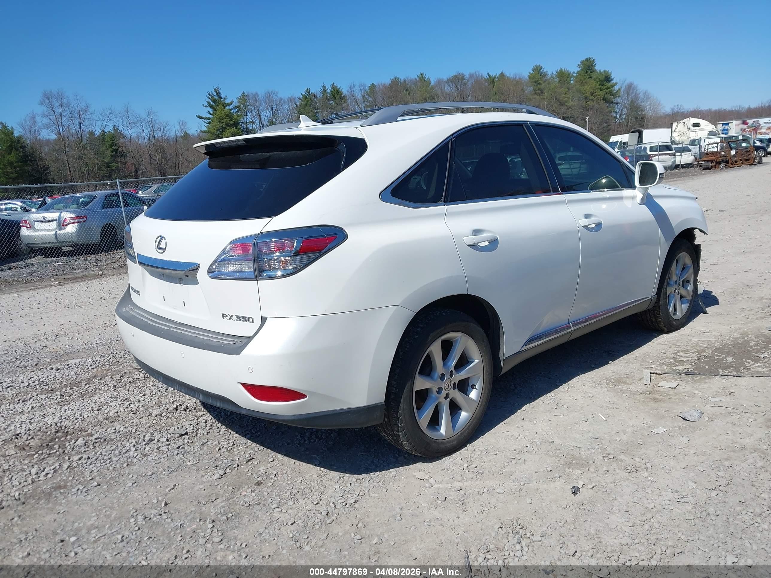 2010 Lexus Rx 350   White vin: 2T2ZK1BAXAC035175