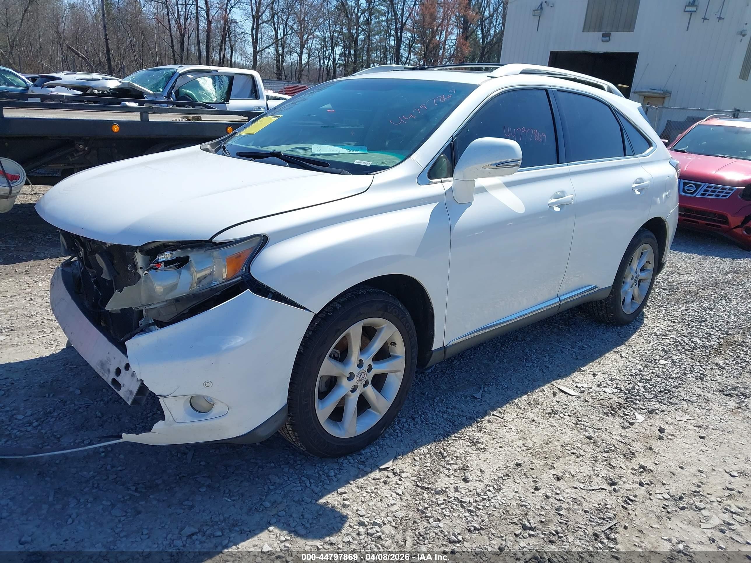 2010 Lexus Rx 350   White vin: 2T2ZK1BAXAC035175