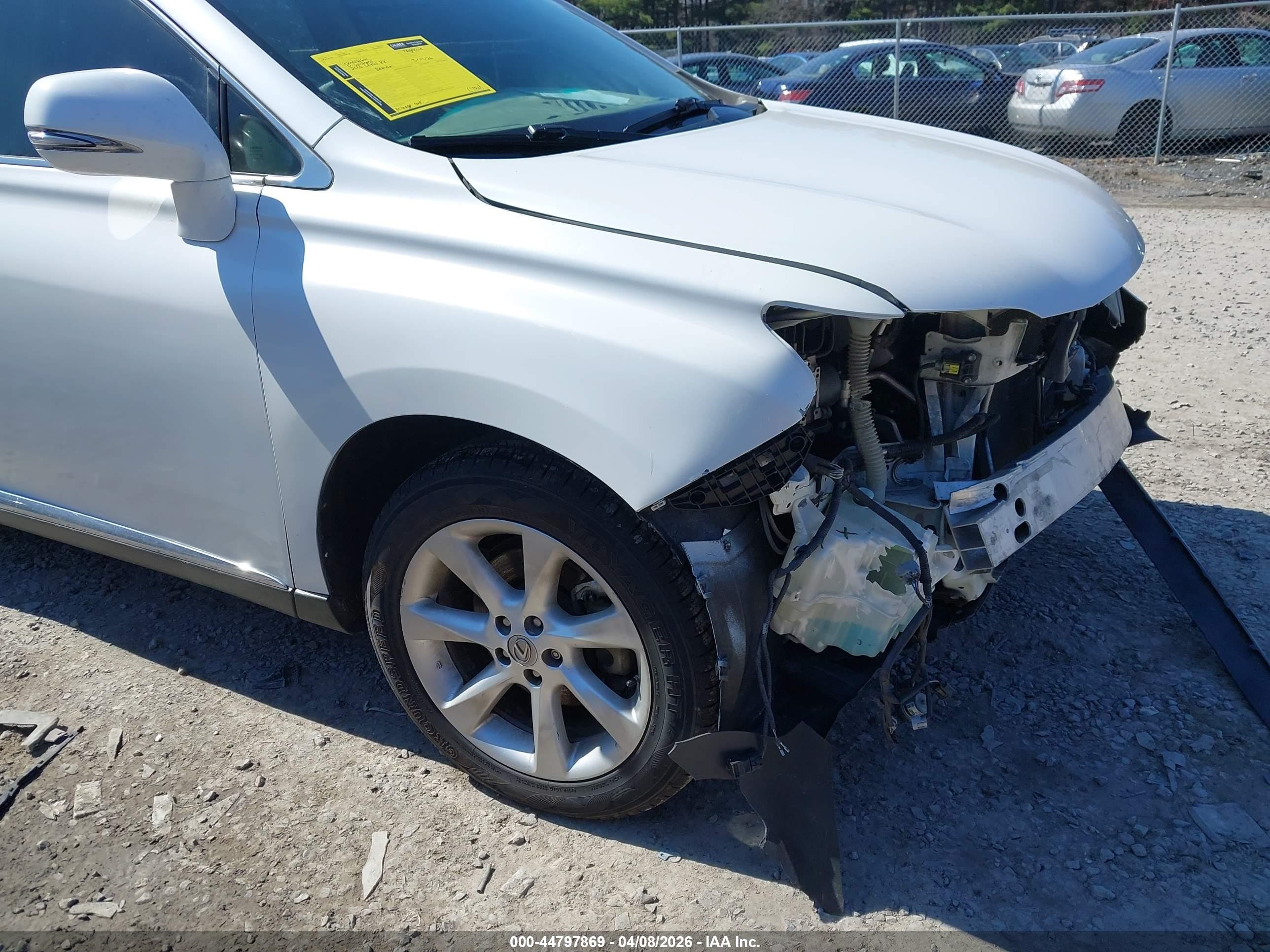 2010 Lexus Rx 350   White vin: 2T2ZK1BAXAC035175