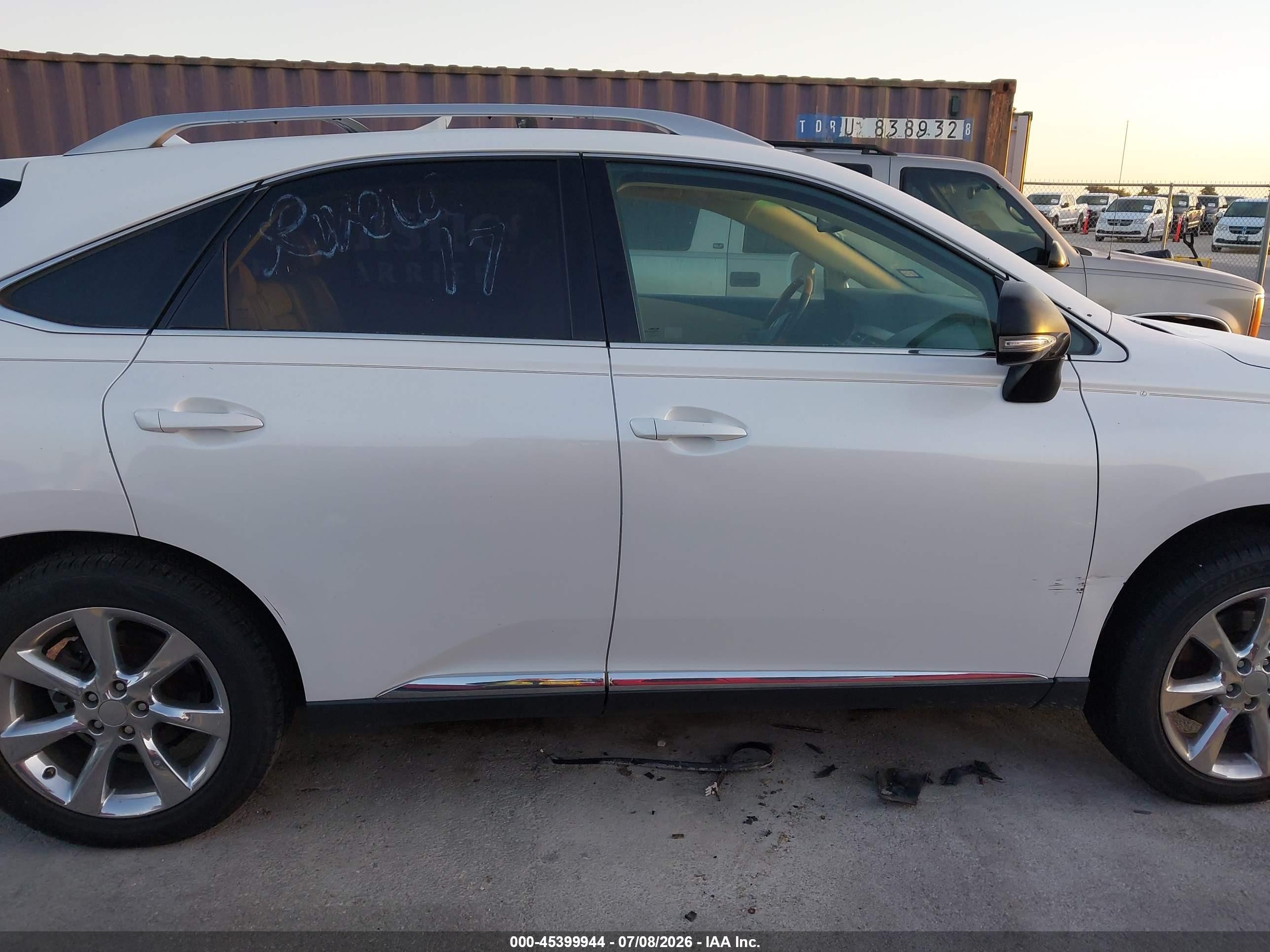2010 Lexus Rx 350   White vin: 2T2ZK1BAXAC037816