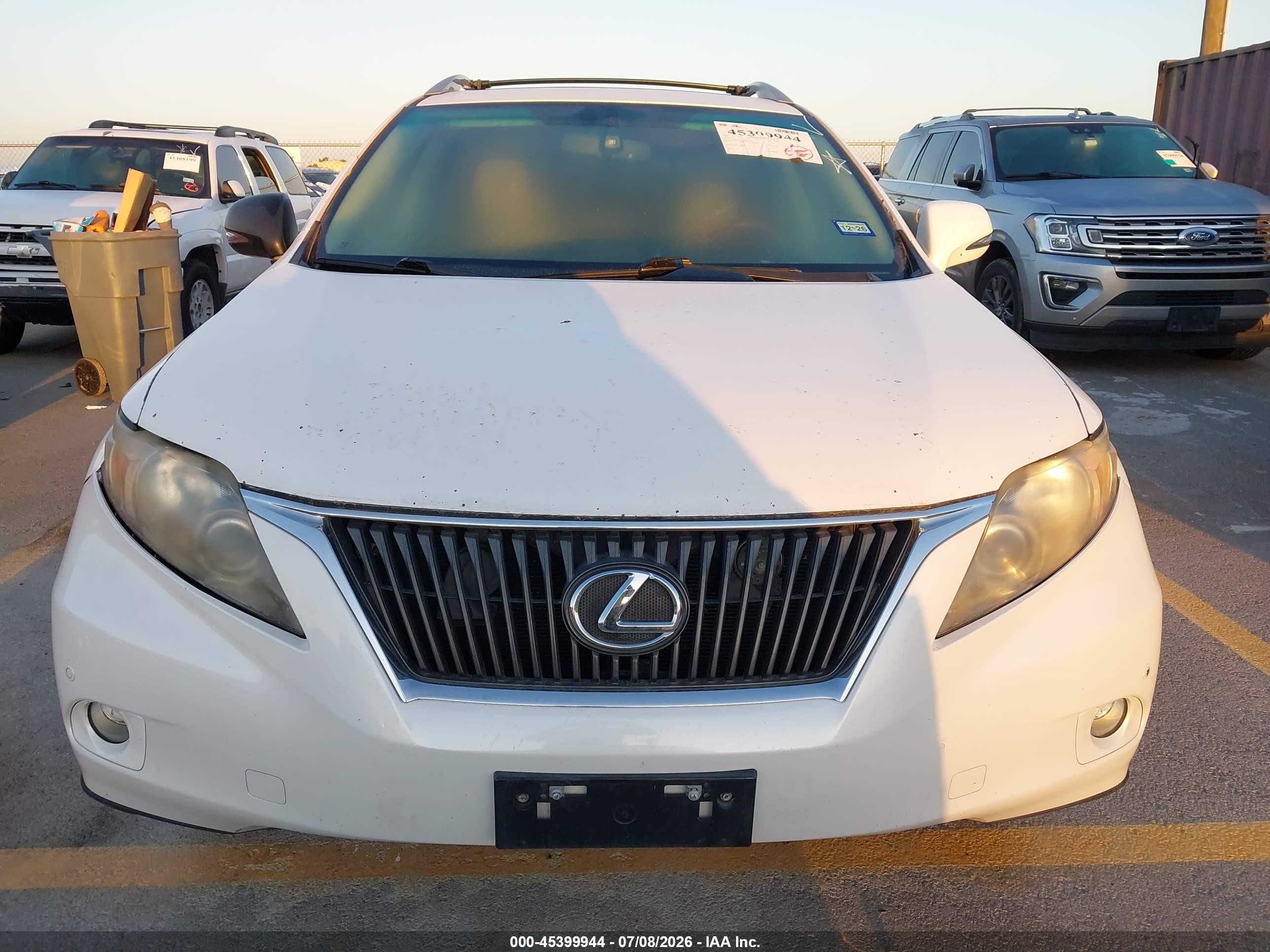 2010 Lexus Rx 350   White vin: 2T2ZK1BAXAC037816