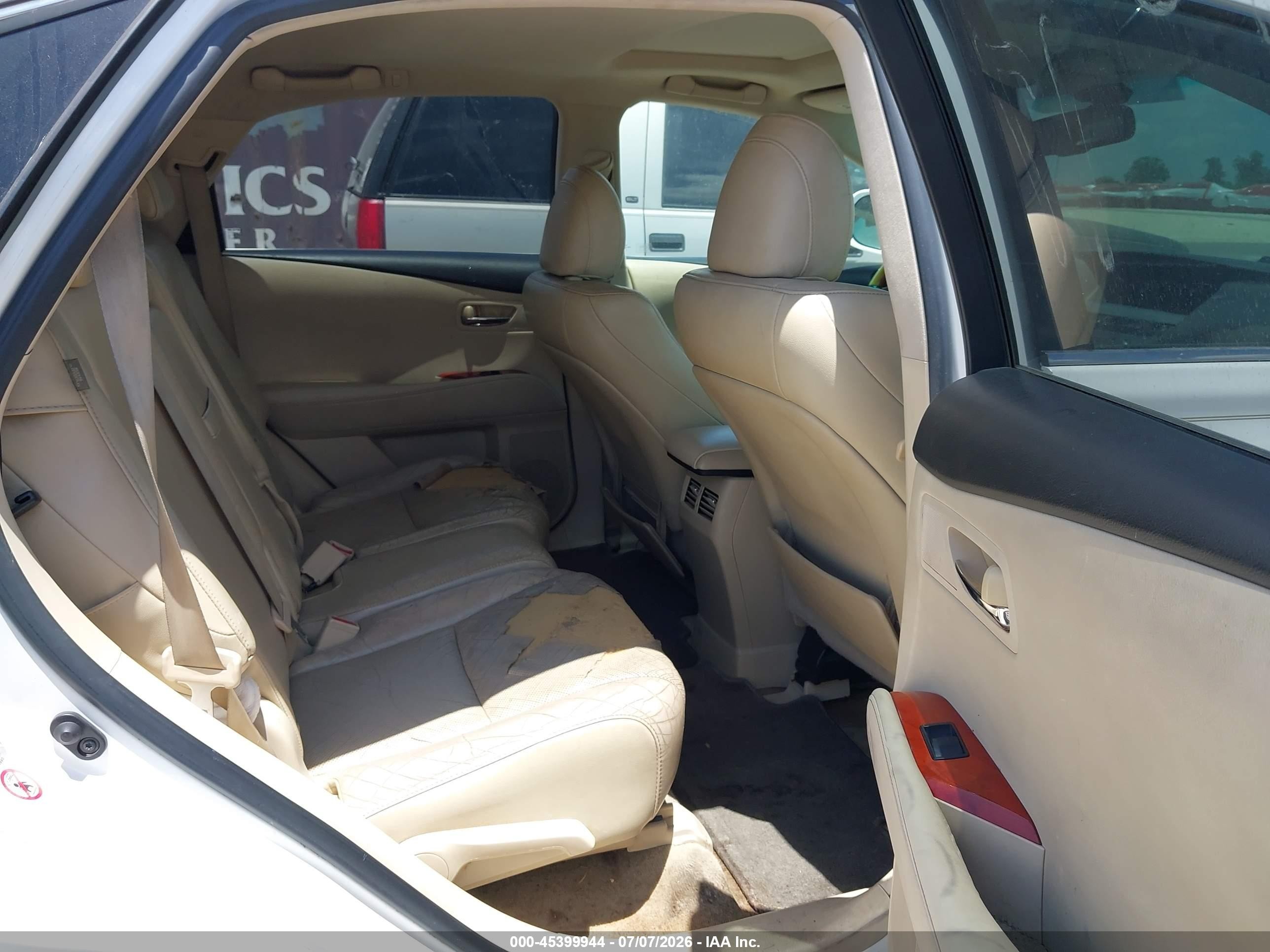 2010 Lexus Rx 350   White vin: 2T2ZK1BAXAC037816