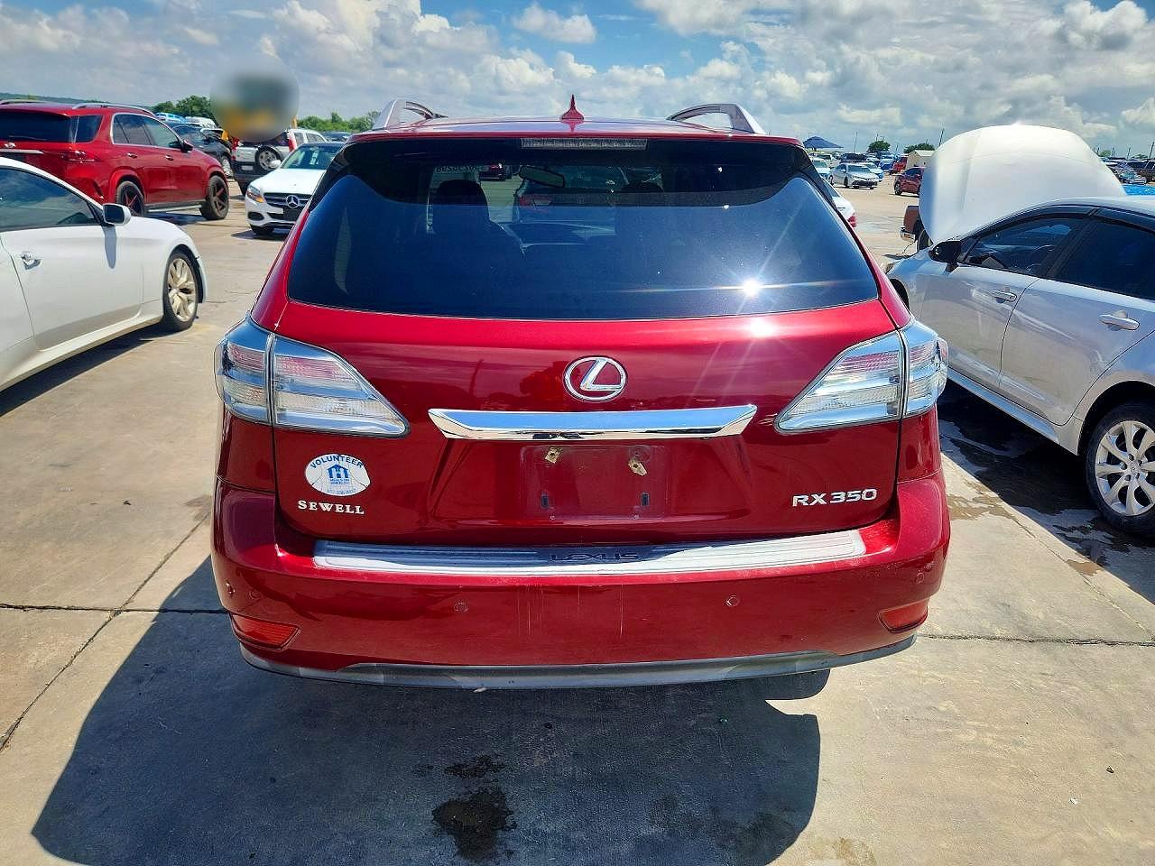 2011 Lexus Rx 350 Burgundy vin: 2T2ZK1BAXBC054861