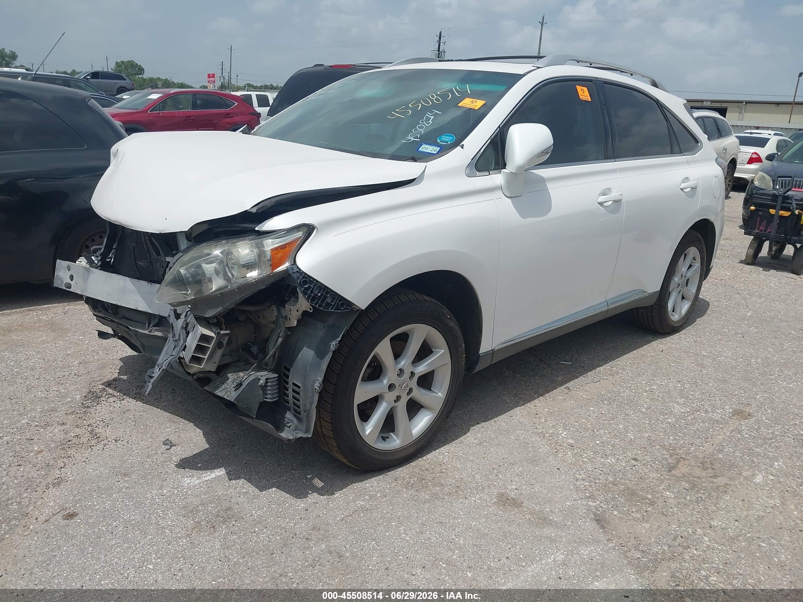 2011 Lexus Rx 350 White vin: 2T2ZK1BAXBC060398