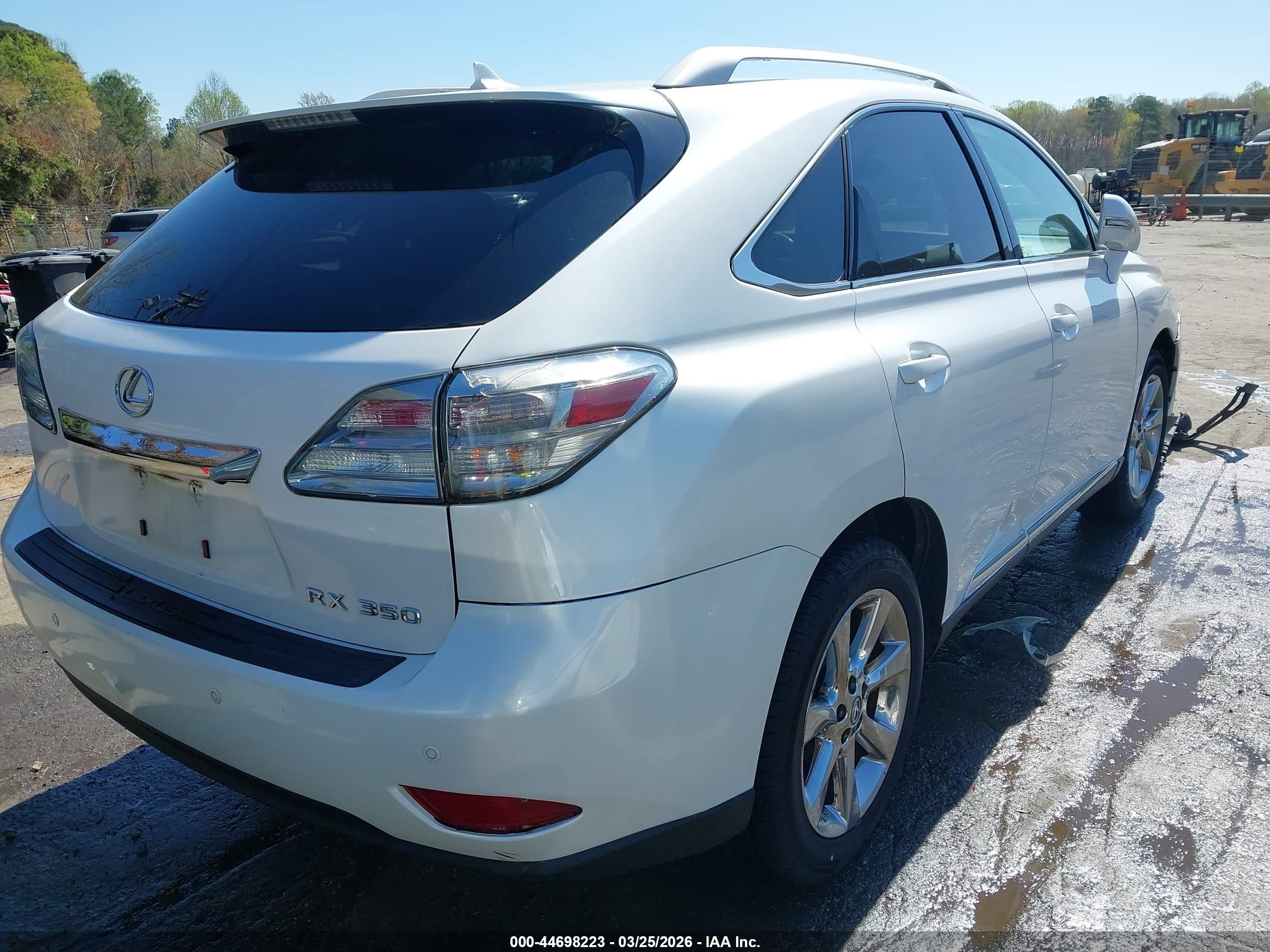 2012 Lexus Rx 350   White vin: 2T2ZK1BAXCC066087