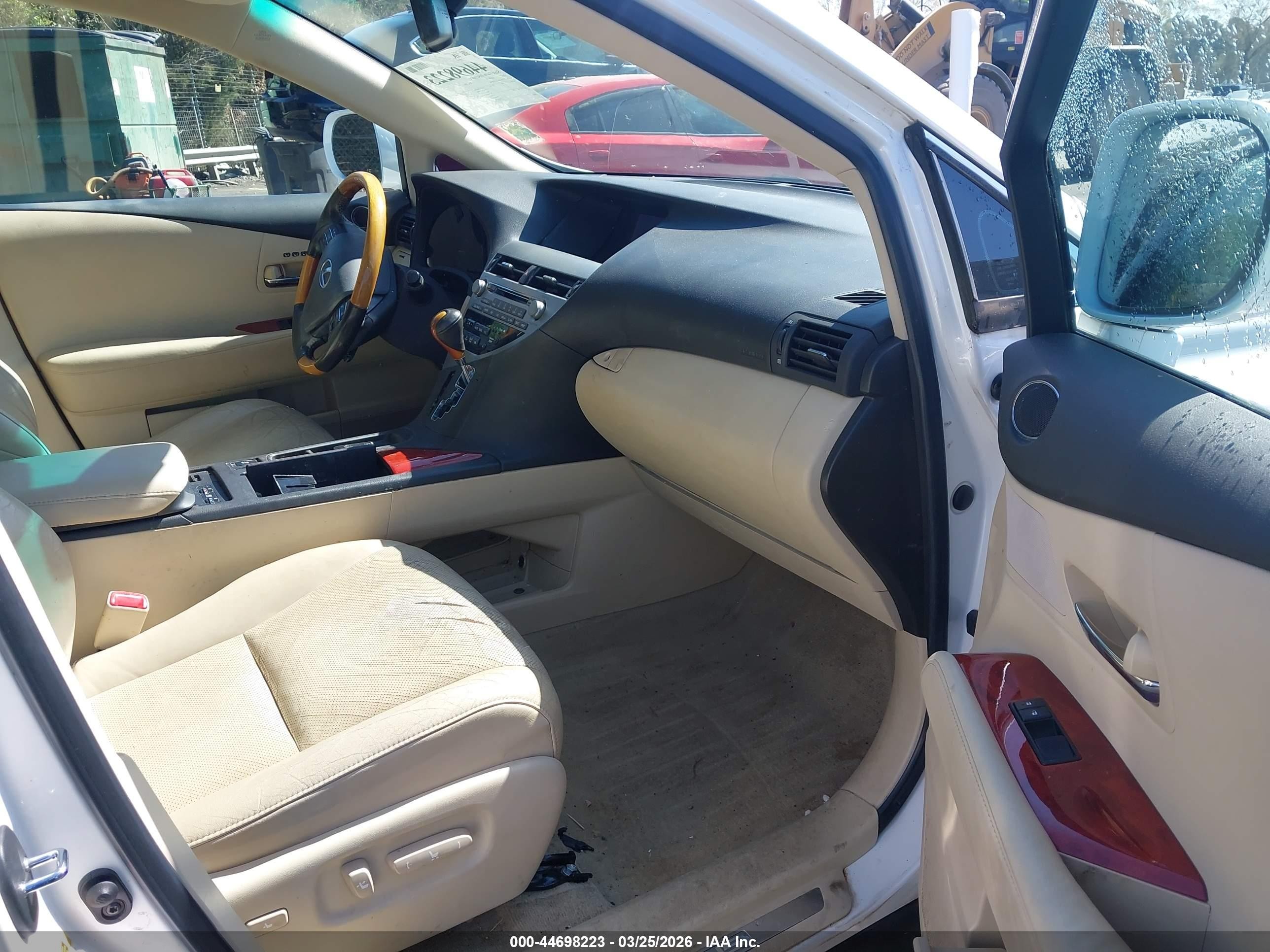 2012 Lexus Rx 350   White vin: 2T2ZK1BAXCC066087