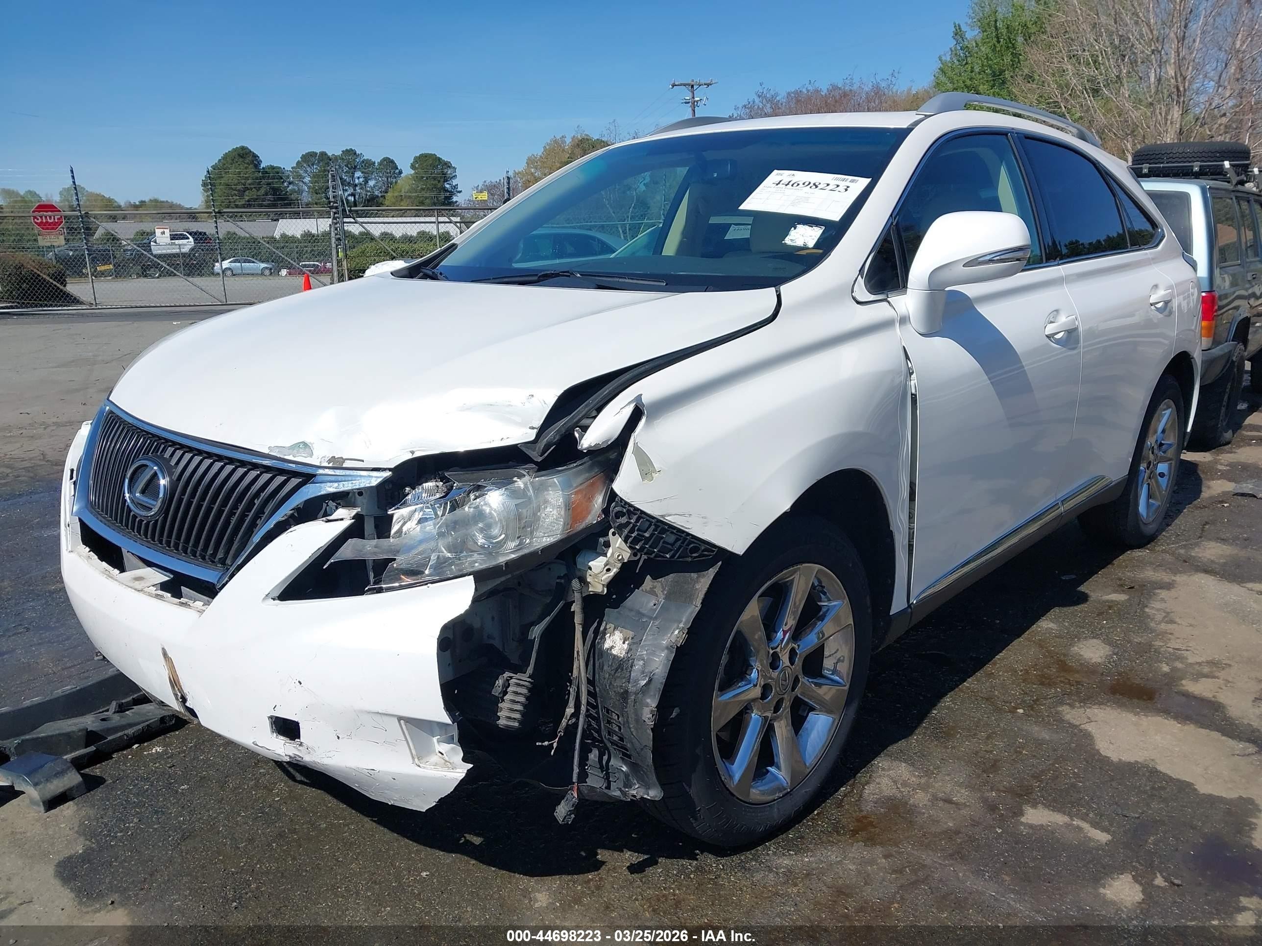 2012 Lexus Rx 350   White vin: 2T2ZK1BAXCC066087