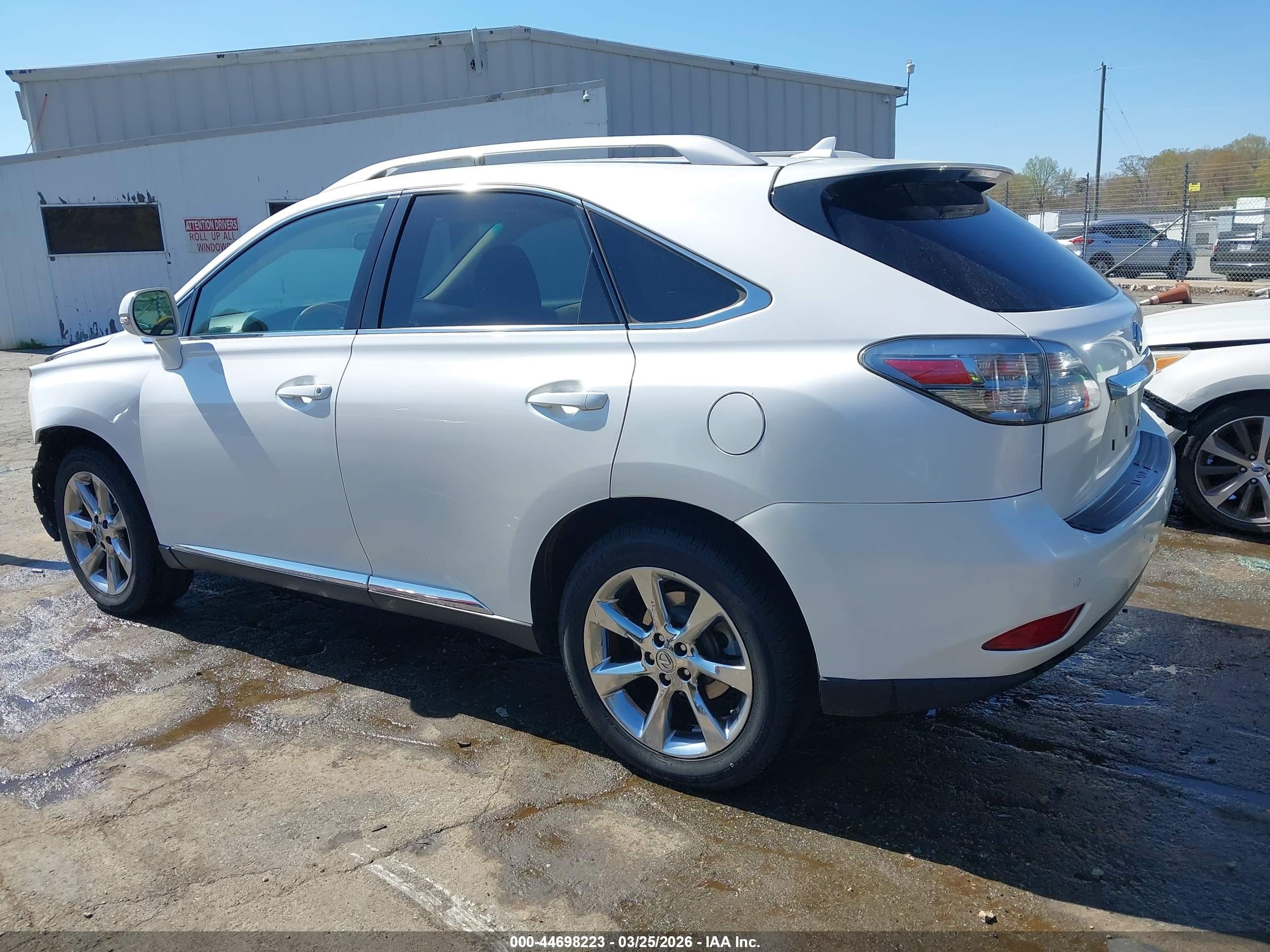 2012 Lexus Rx 350   White vin: 2T2ZK1BAXCC066087