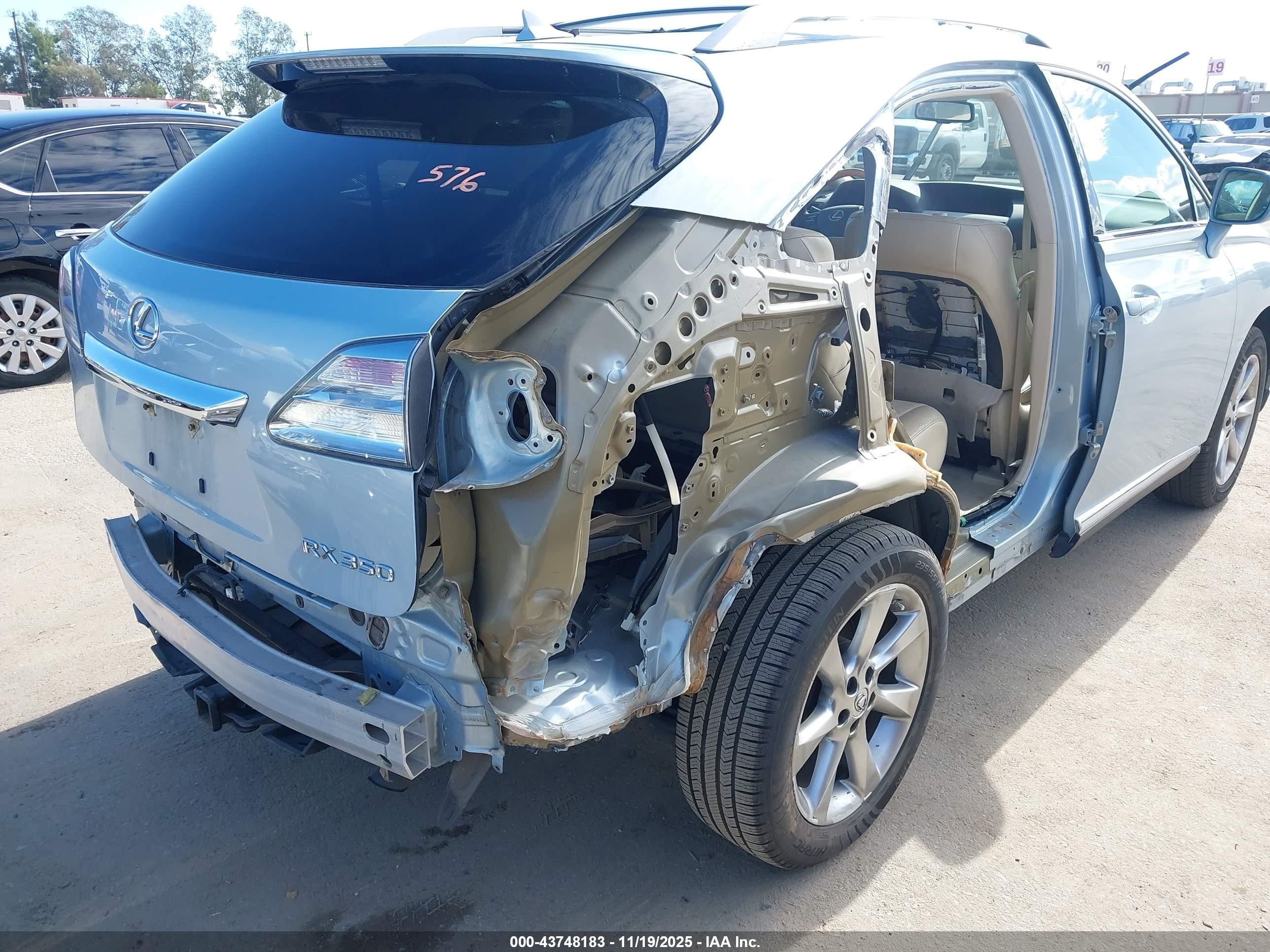 2012 Lexus Rx 350 Light Blue vin: 2T2ZK1BAXCC066123