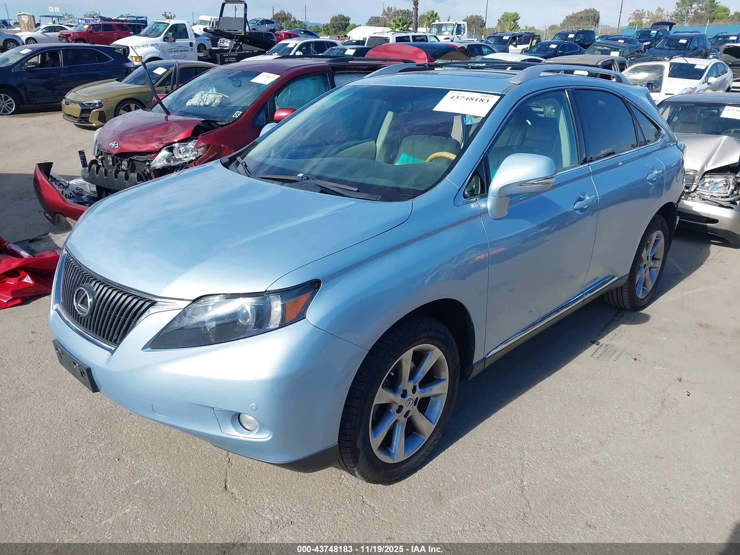 2012 Lexus Rx 350 Light Blue vin: 2T2ZK1BAXCC066123