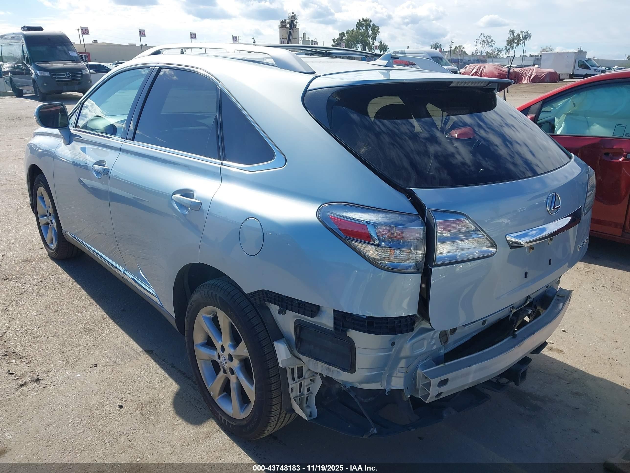 2012 Lexus Rx 350 Light Blue vin: 2T2ZK1BAXCC066123