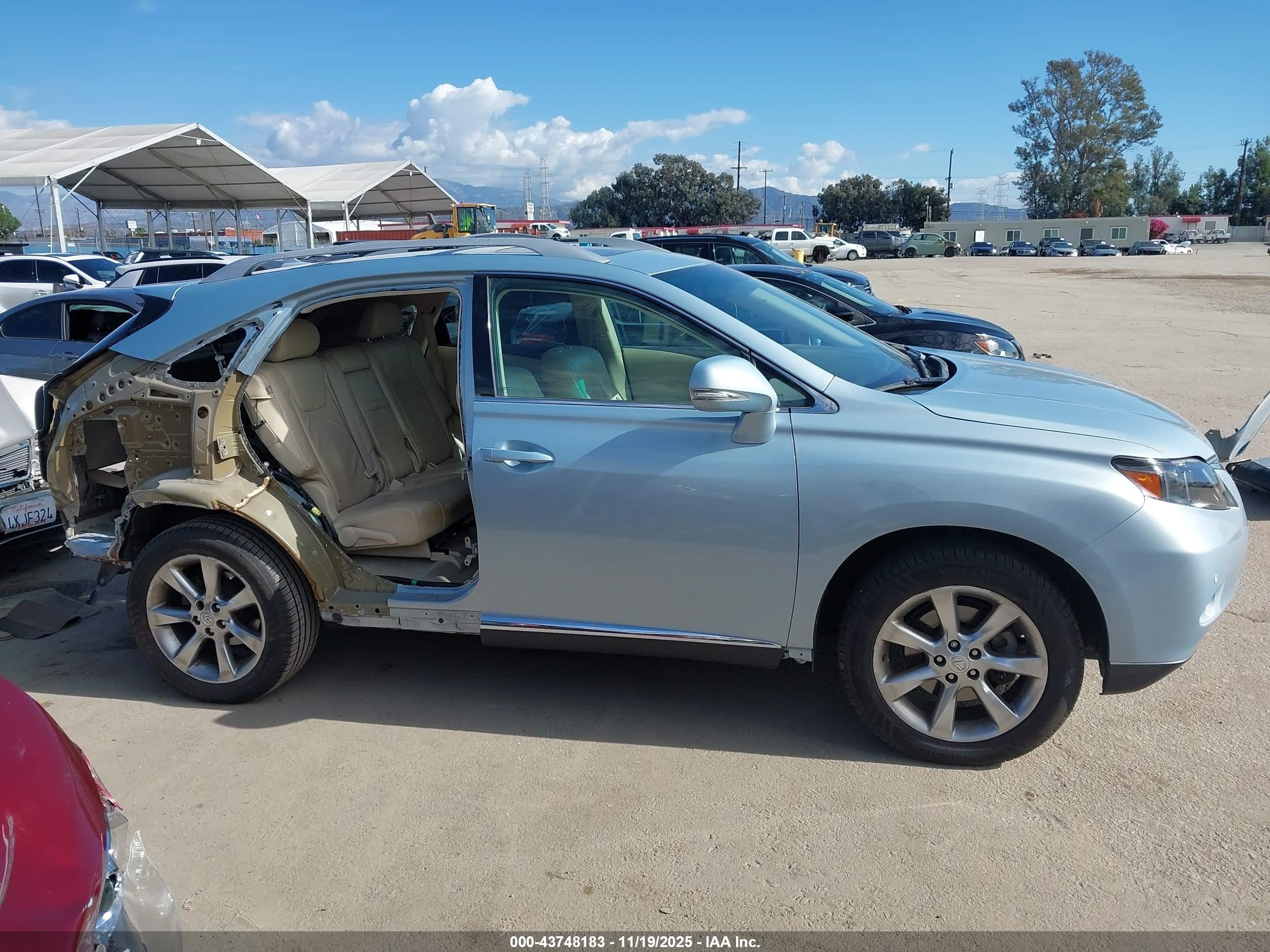 2012 Lexus Rx 350 Light Blue vin: 2T2ZK1BAXCC066123