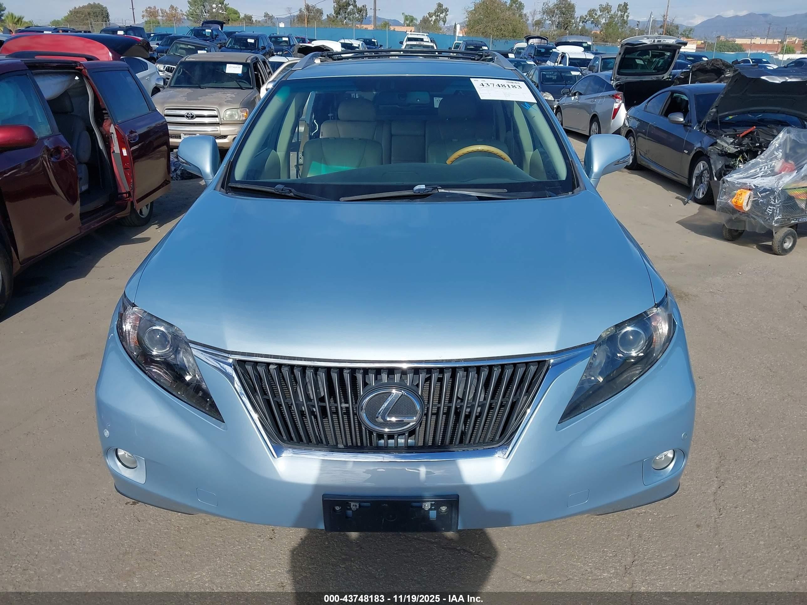 2012 Lexus Rx 350 Light Blue vin: 2T2ZK1BAXCC066123