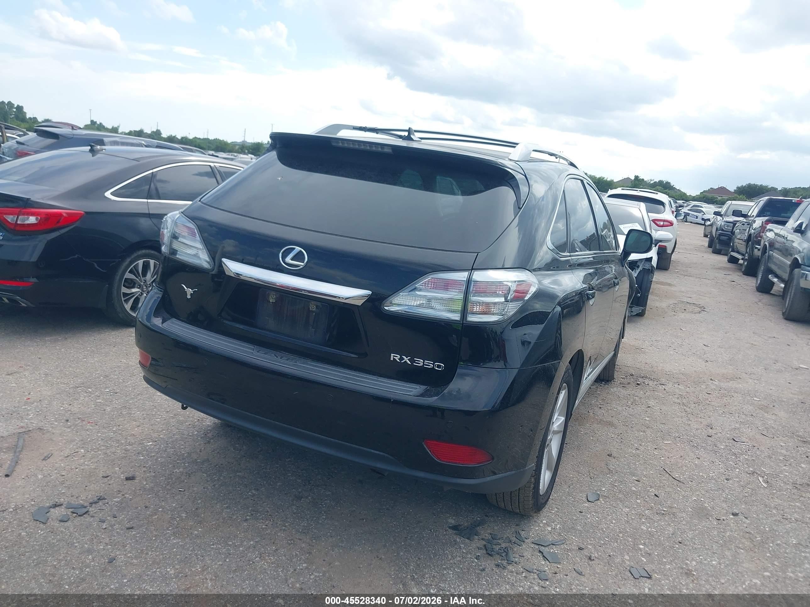 2012 Lexus Rx 350   Black vin: 2T2ZK1BAXCC069510