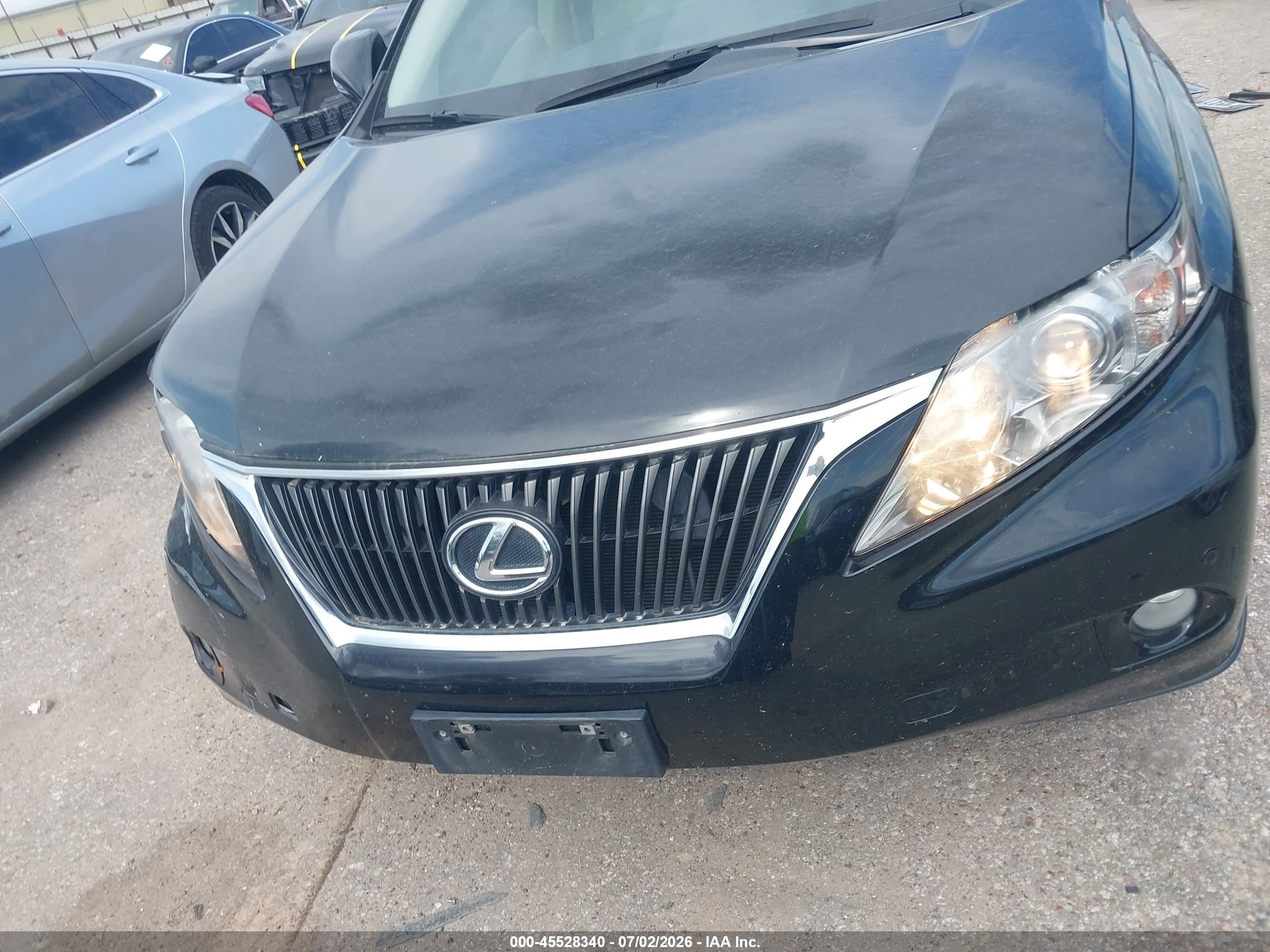 2012 Lexus Rx 350   Black vin: 2T2ZK1BAXCC069510
