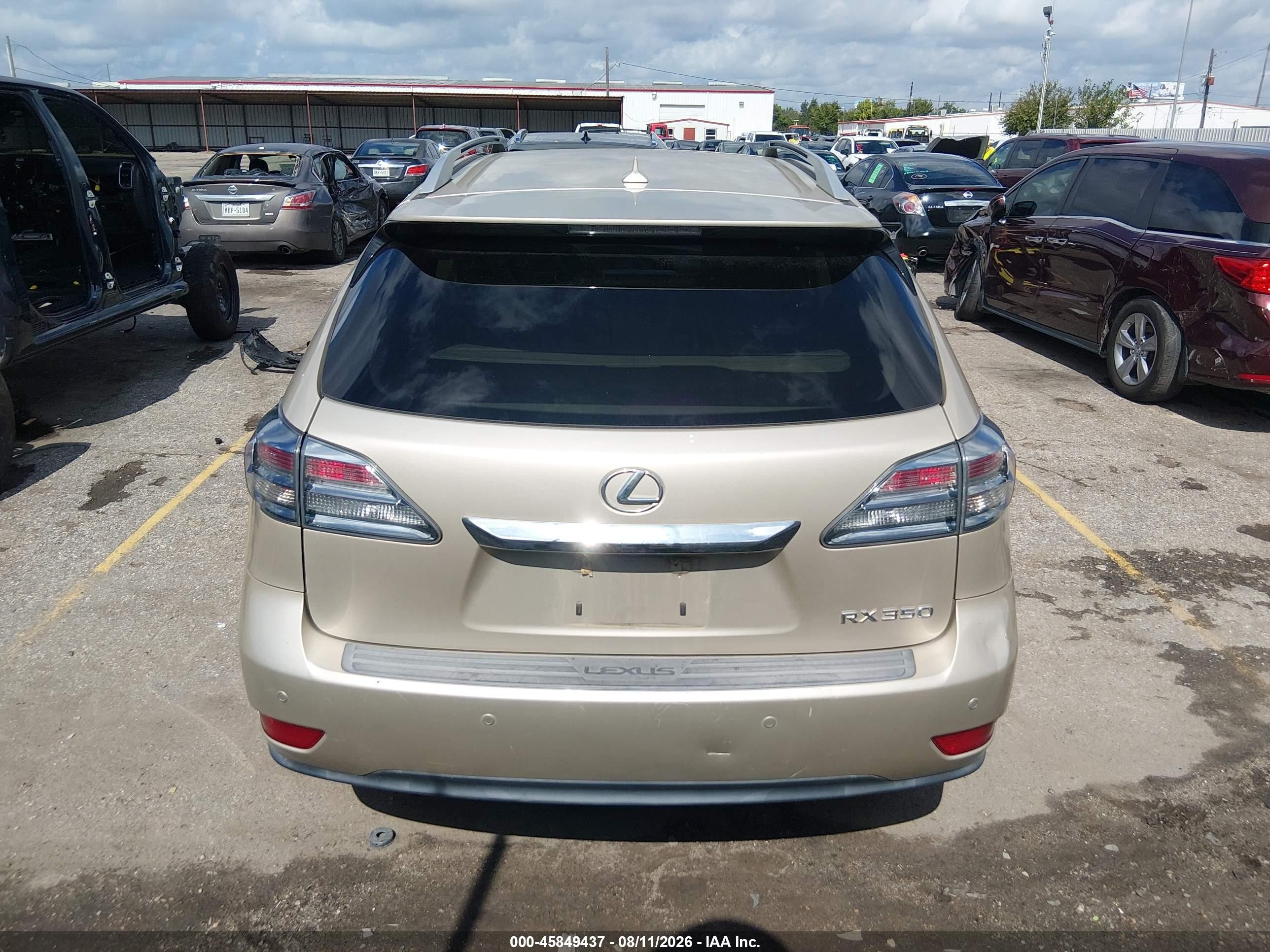 2012 Lexus Rx 350   Tan vin: 2T2ZK1BAXCC077879