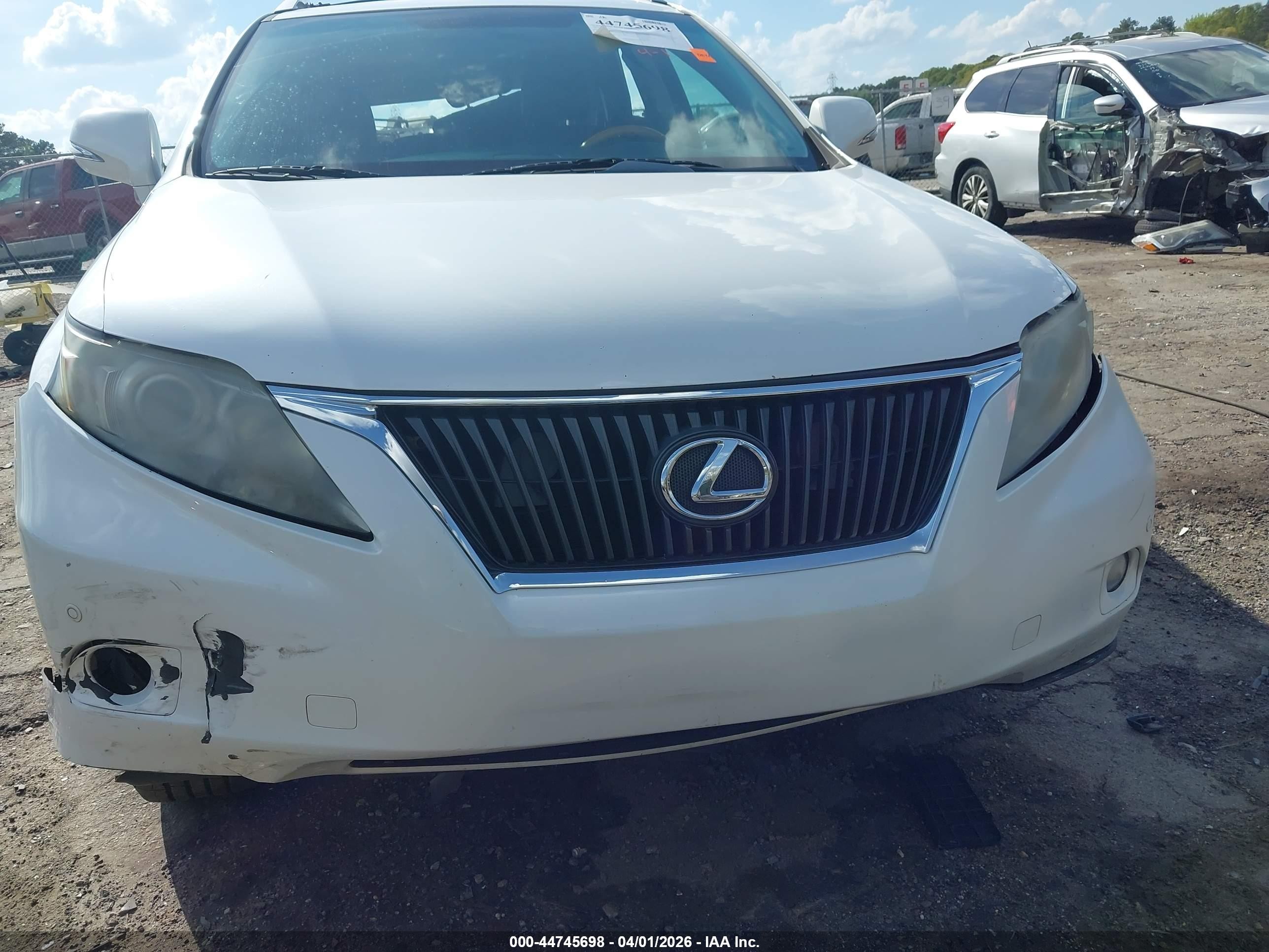 2012 Lexus Rx 350 White vin: 2T2ZK1BAXCC084878