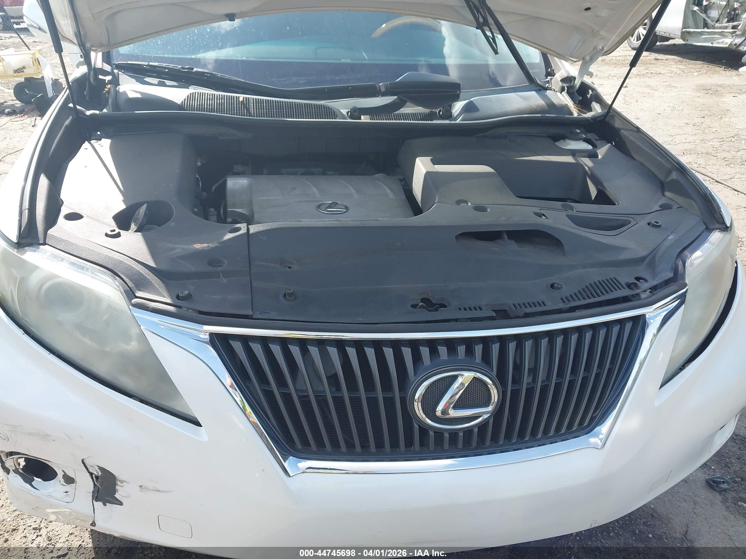 2012 Lexus Rx 350 White vin: 2T2ZK1BAXCC084878