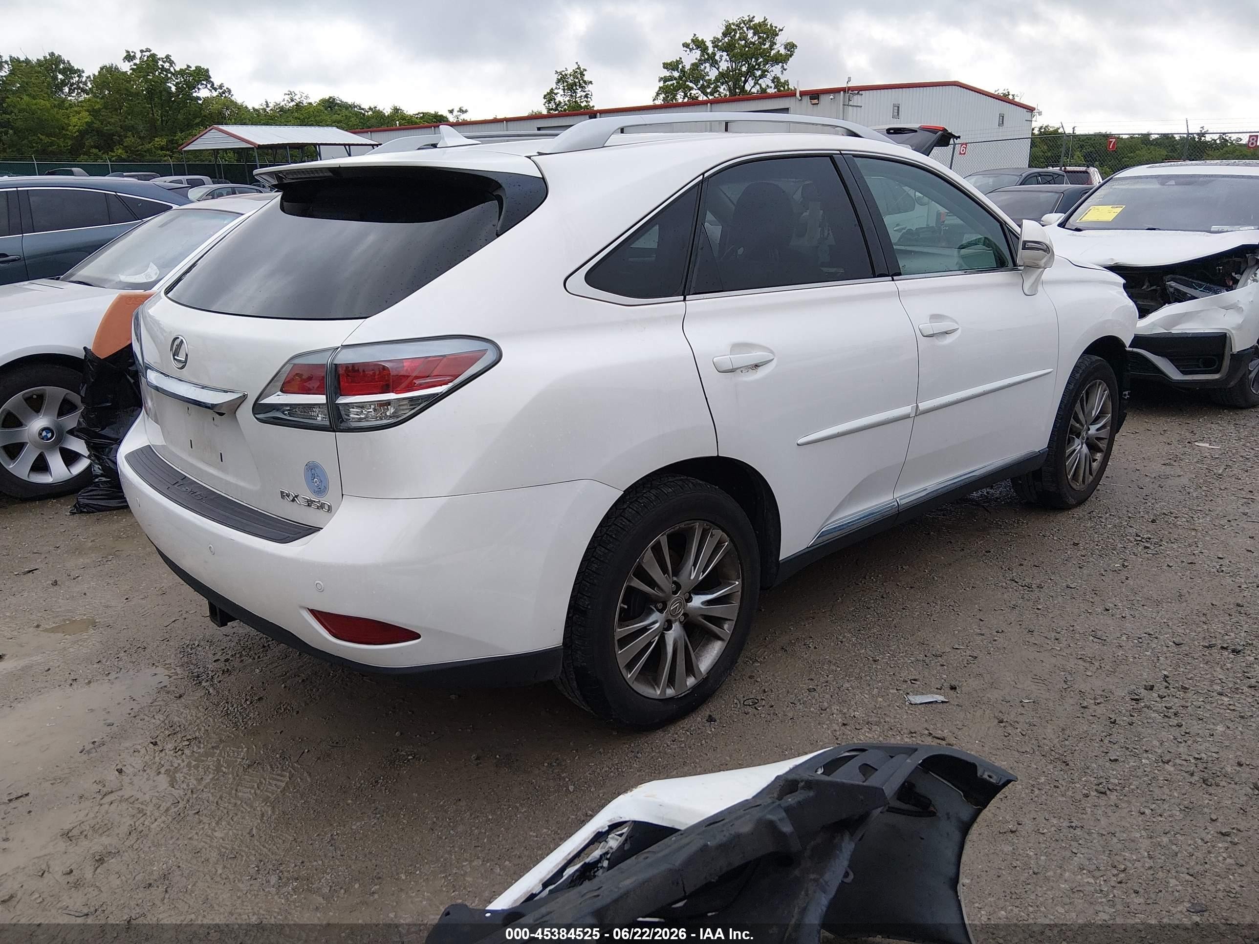 2013 Lexus Rx 350   White vin: 2T2ZK1BAXDC091797