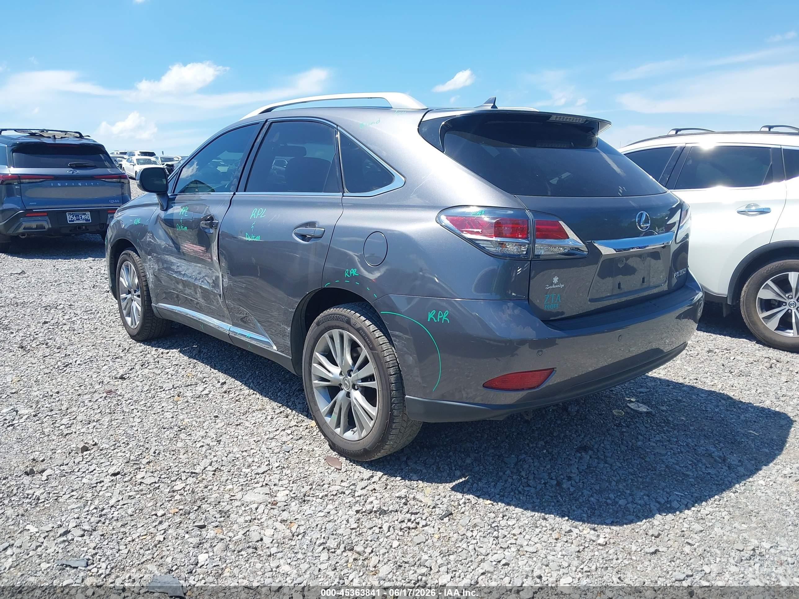 2013 Lexus Rx 350   Gray vin: 2T2ZK1BAXDC102863