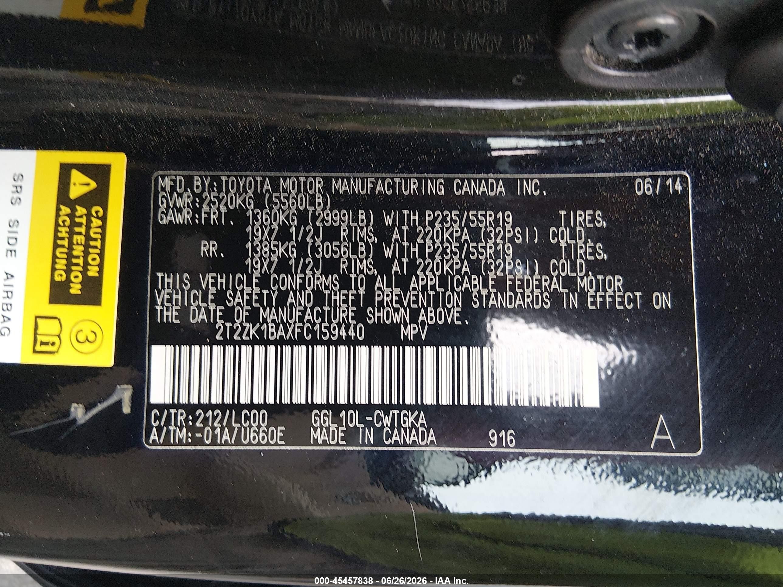 2015 Lexus Rx 350   Black vin: 2T2ZK1BAXFC159440
