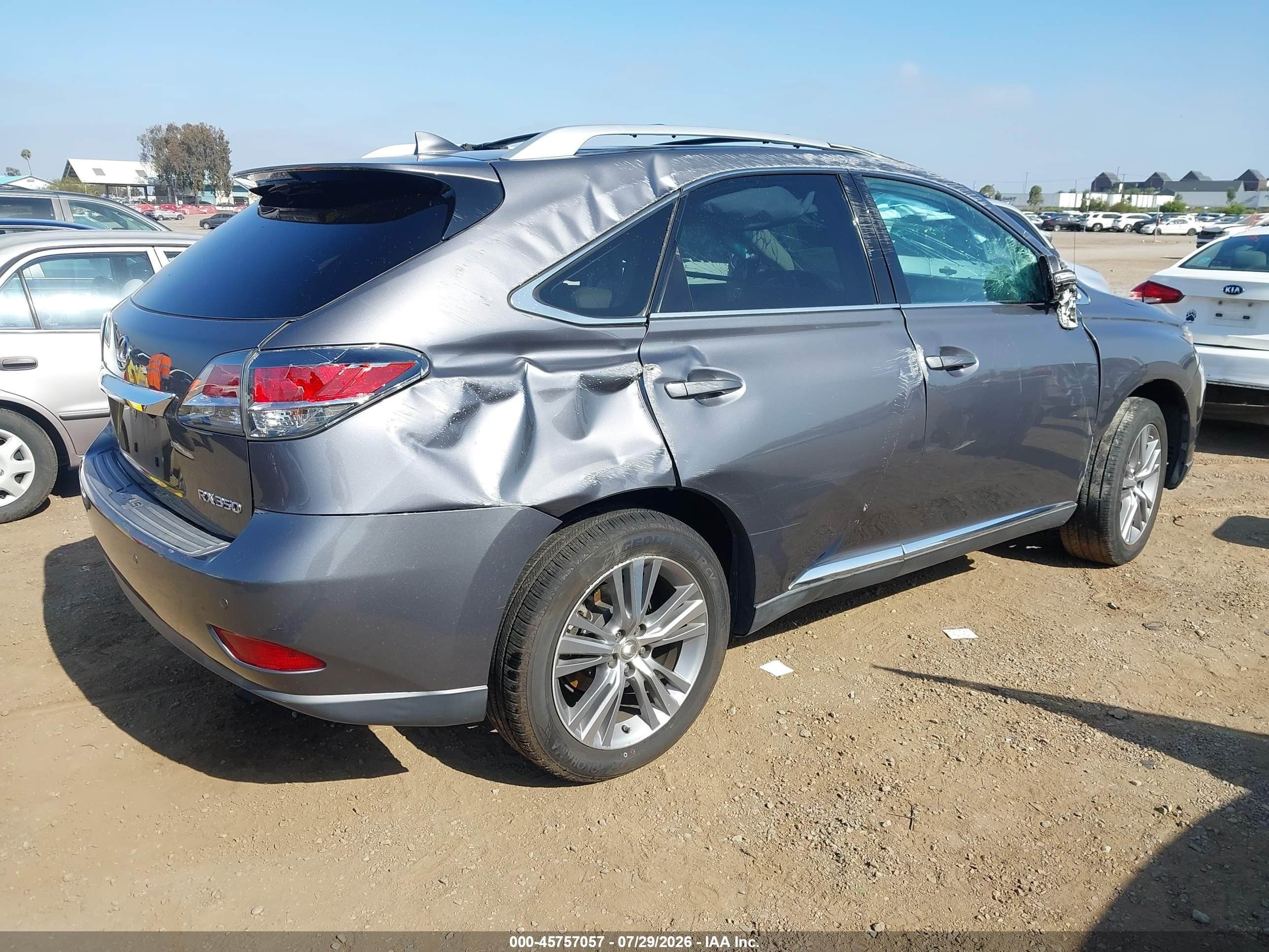 2015 Lexus Rx 350   Серый vin: 2T2ZK1BAXFC177520