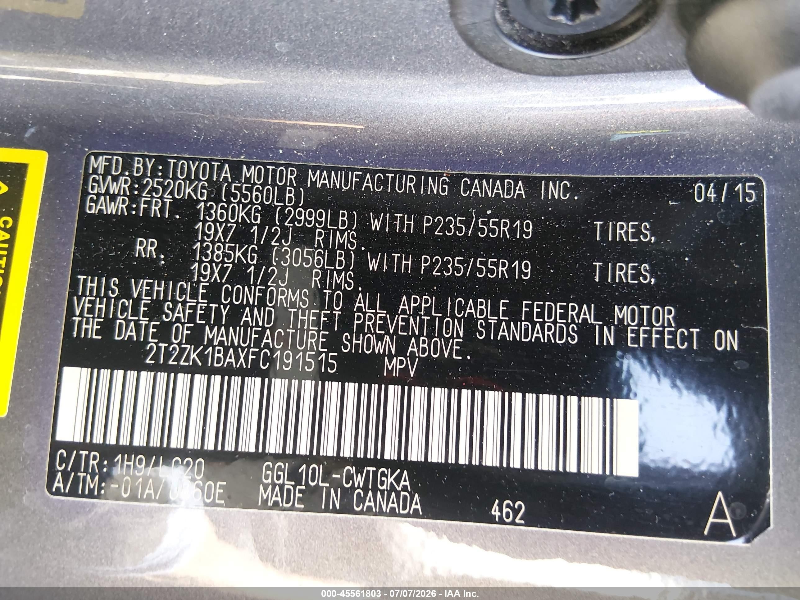 2015 Lexus Rx 350   Gray vin: 2T2ZK1BAXFC191515
