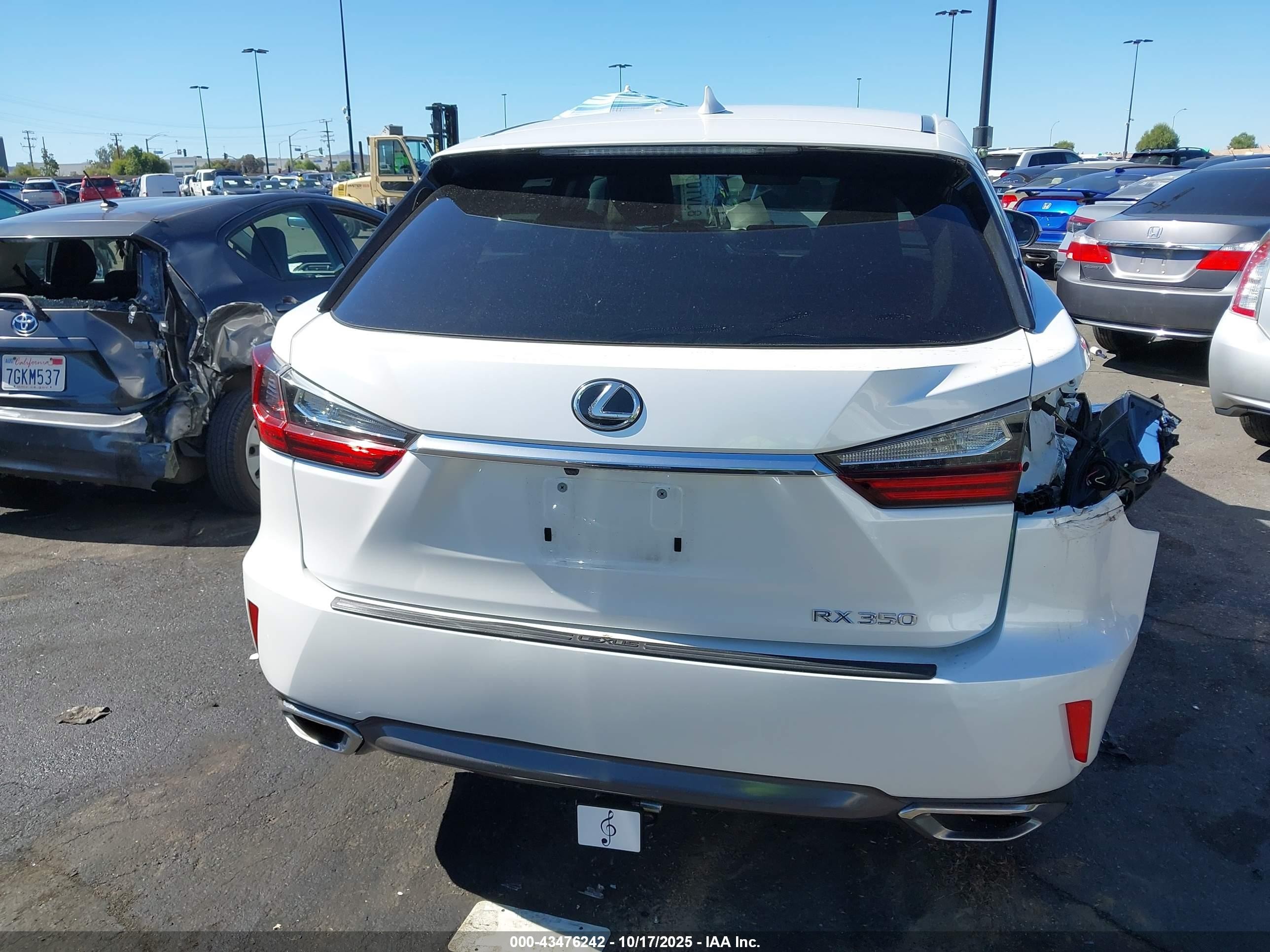 2018 Lexus Rx 350   White vin: 2T2ZZMCA5JC109808