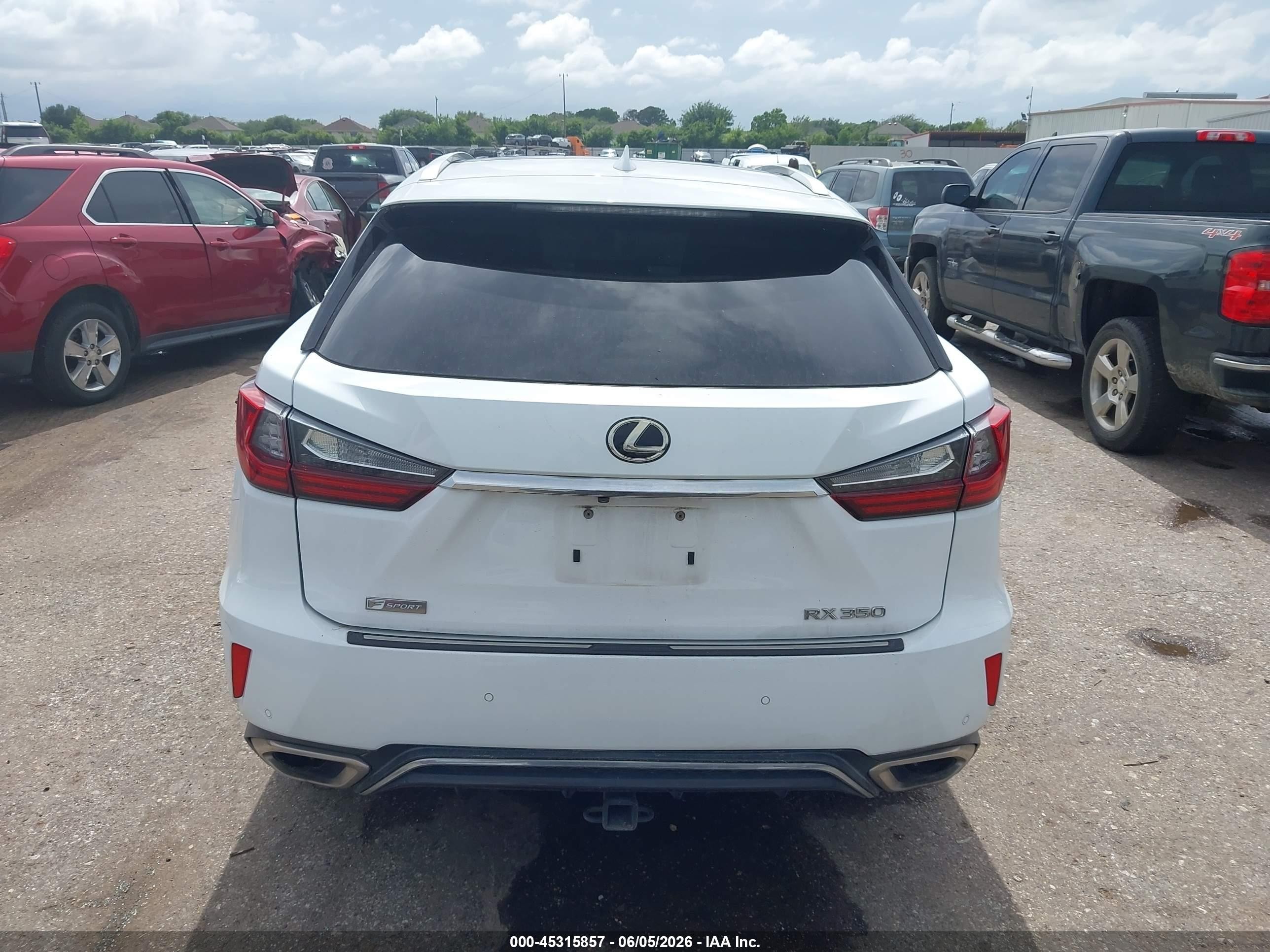 2017 Lexus Rx 350 F Sport Белый vin: 2T2ZZMCAXHC087248