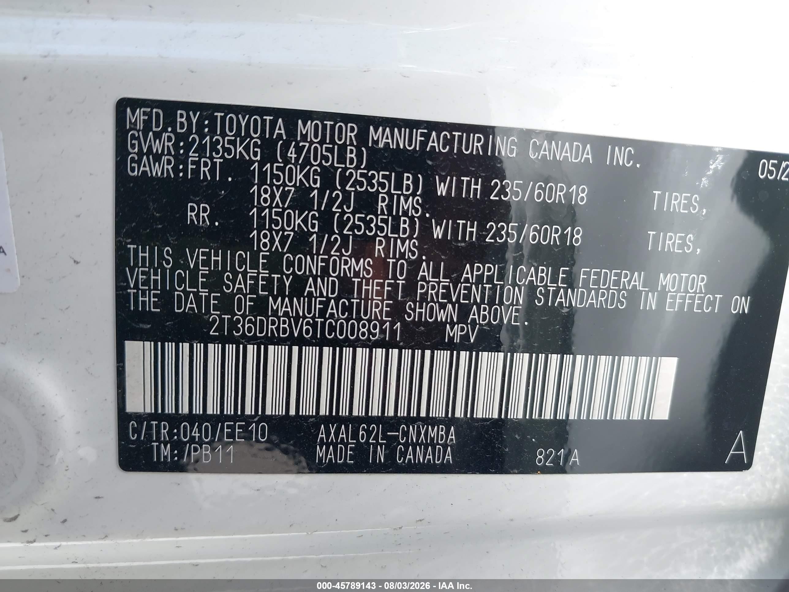 2026 Toyota Rav4 Xle Premium White vin: 2T36DRBV6TC008911