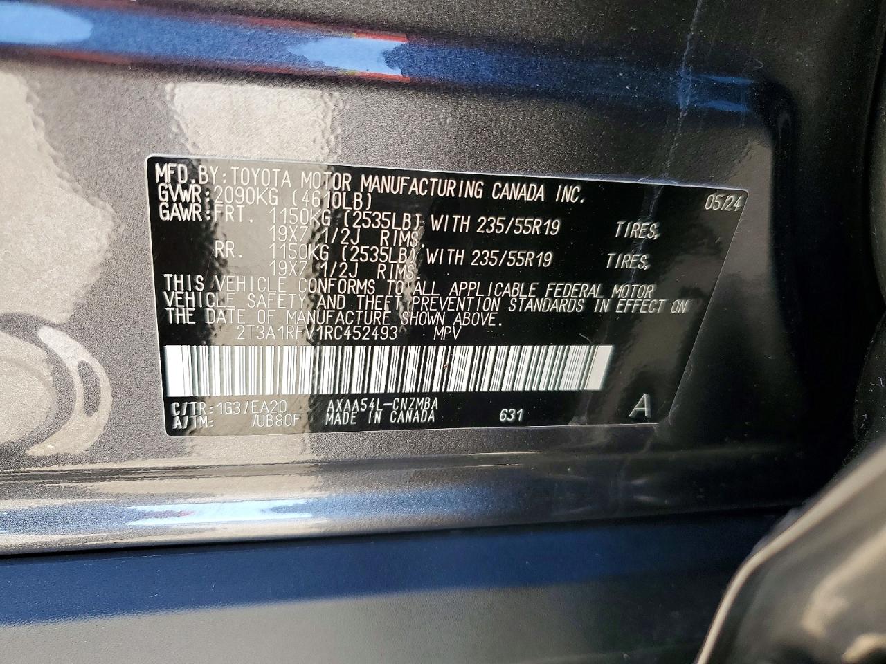 2024 Toyota Rav4 Xle Premium Gray vin: 2T3A1RFV1RC452493