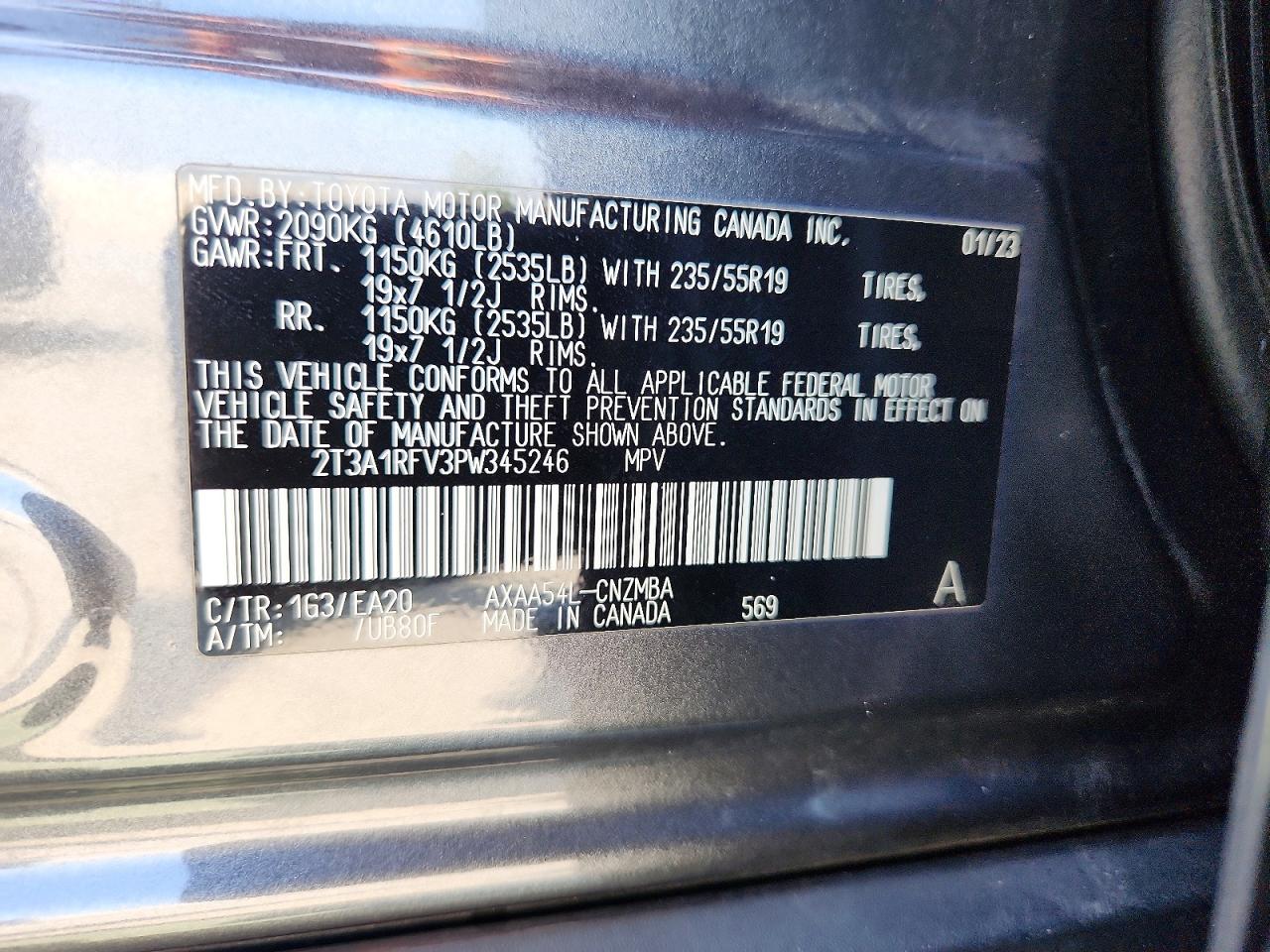 2023 Toyota Rav4 Xle Premium Серый vin: 2T3A1RFV3PW345246