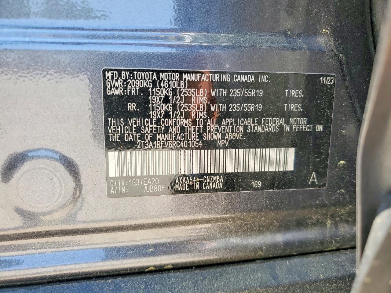 2024 Toyota Rav4 Xle Premium Gray vin: 2T3A1RFV6RC401054