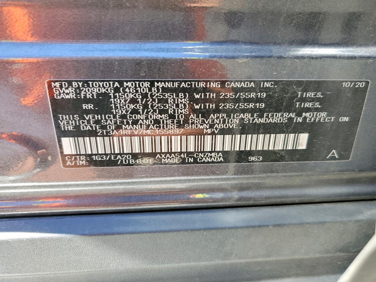 2021 Toyota Rav4 Xle Premium Gray vin: 2T3A1RFV7MC155897