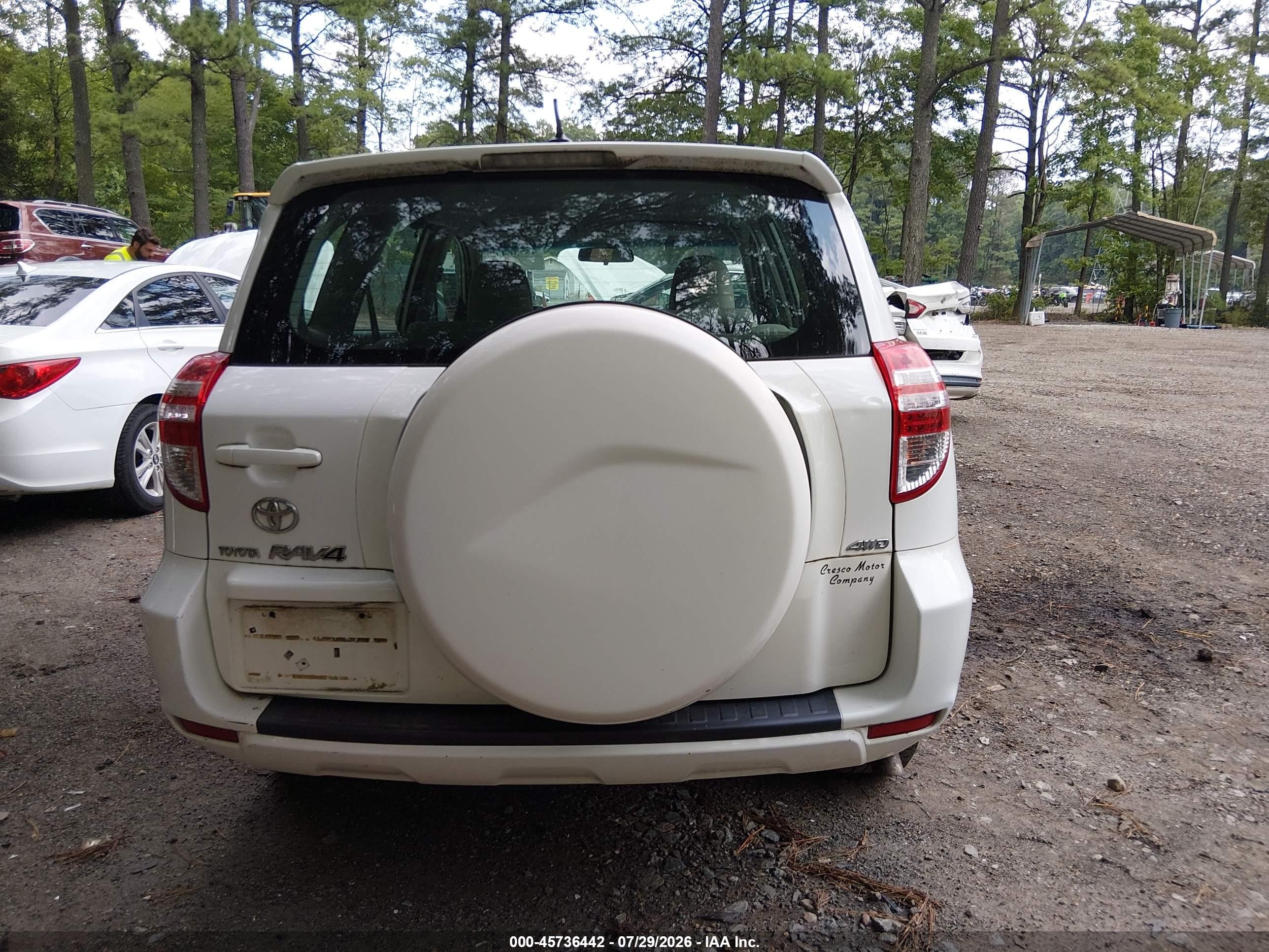 2010 Toyota Rav4   White vin: 2T3BF4DV0AW045294