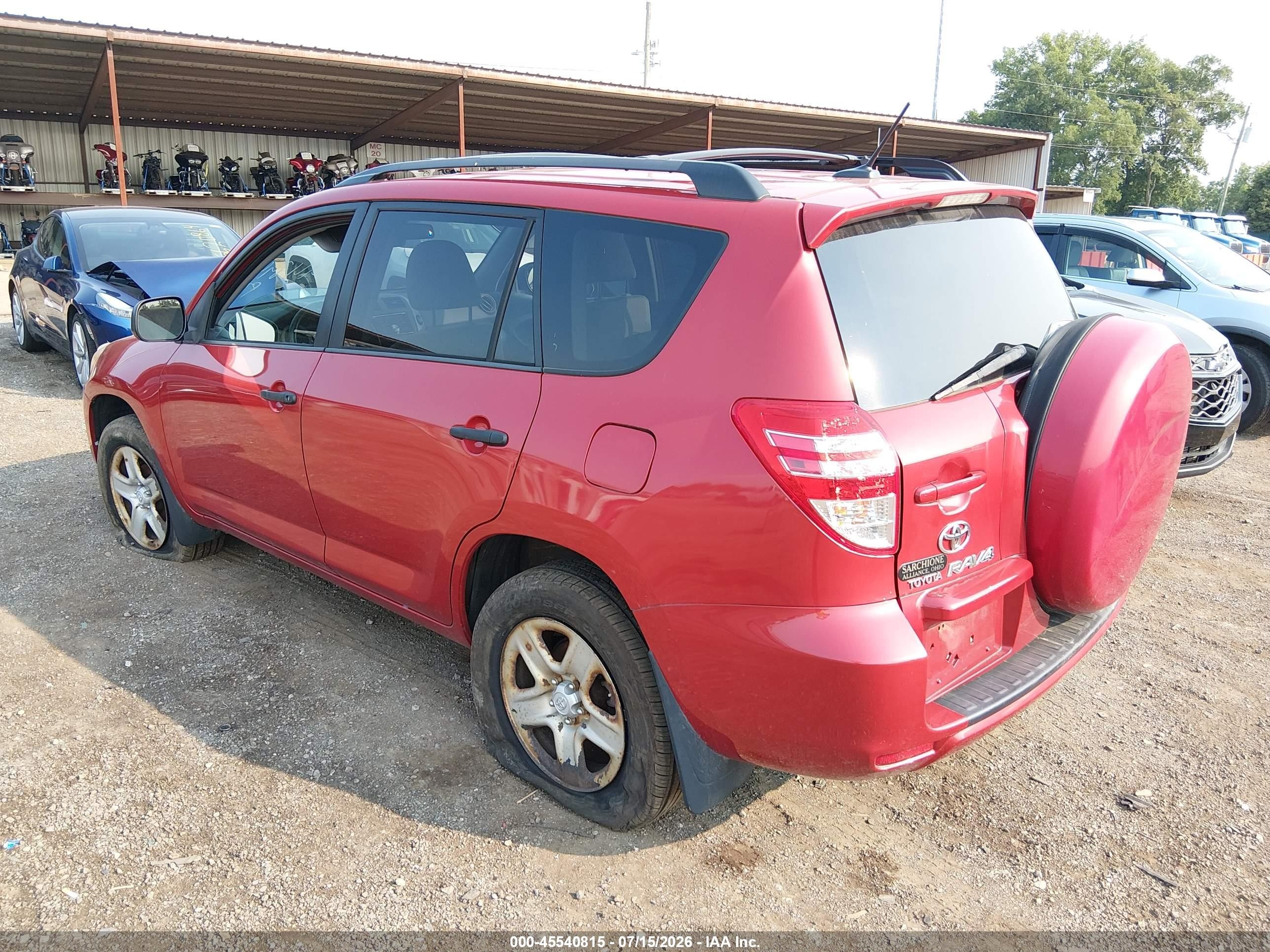 2010 Toyota Rav4   Red vin: 2T3BF4DV0AW061429