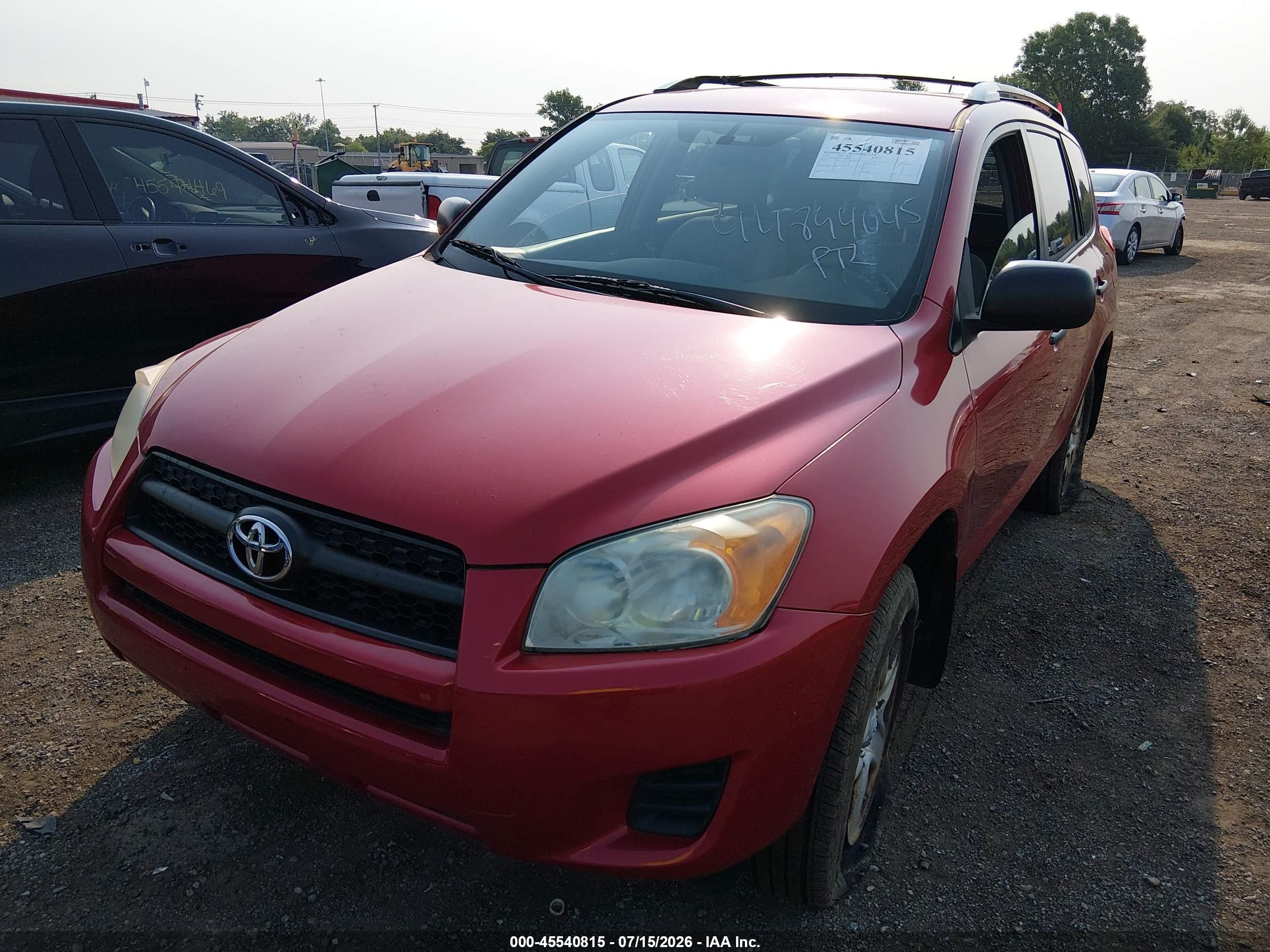 2010 Toyota Rav4   Red vin: 2T3BF4DV0AW061429