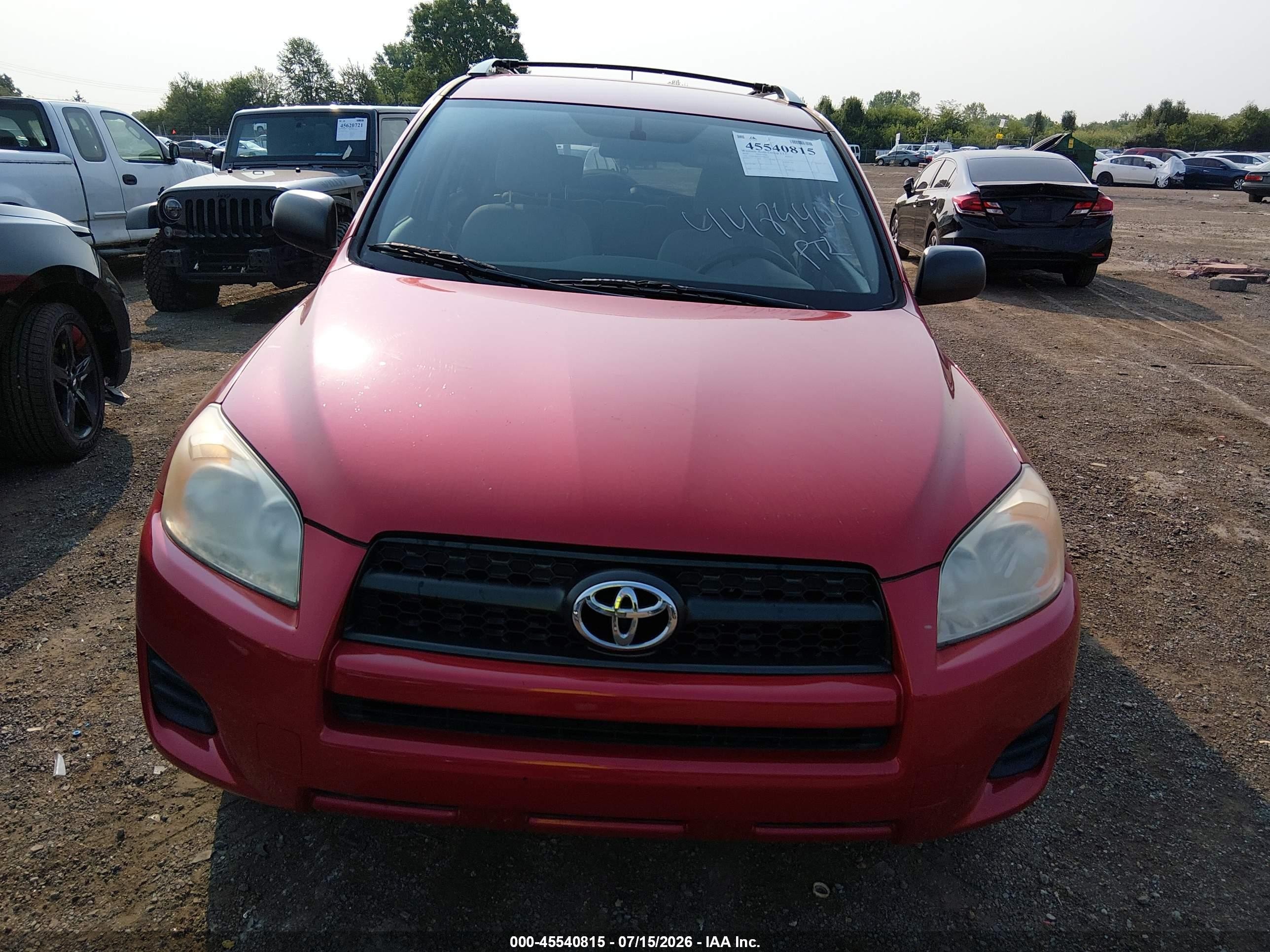 2010 Toyota Rav4   Red vin: 2T3BF4DV0AW061429