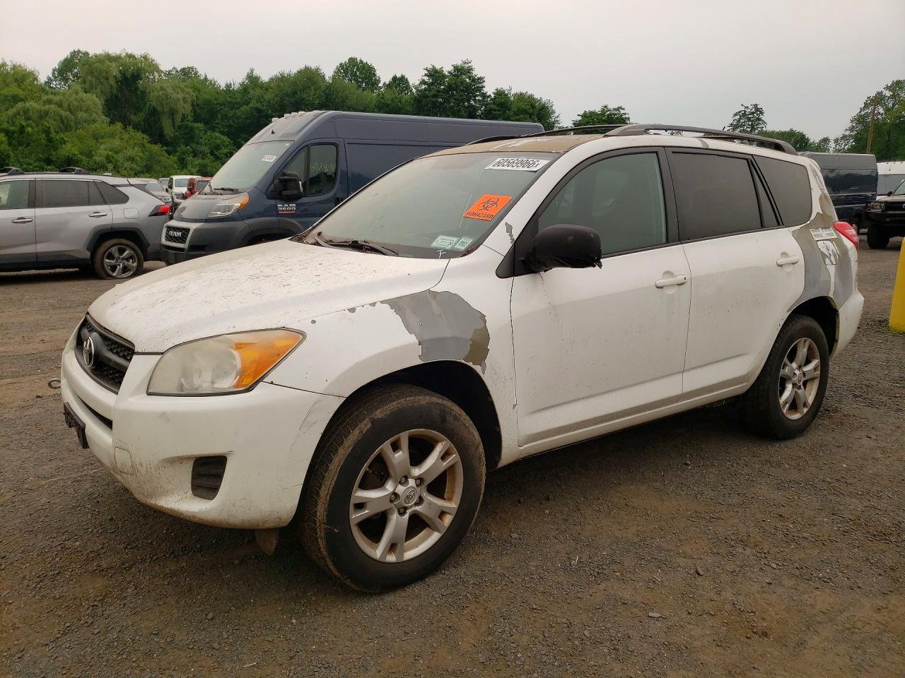 2011 Toyota Rav4 Base White vin: 2T3BF4DV0BW101736