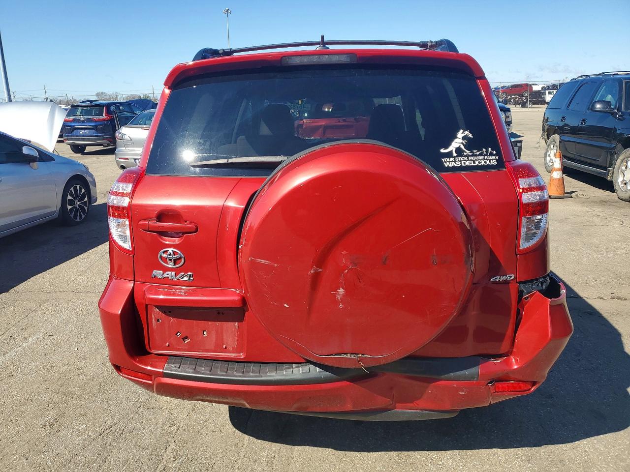 2011 Toyota Rav4 Base Red vin: 2T3BF4DV1BW135362
