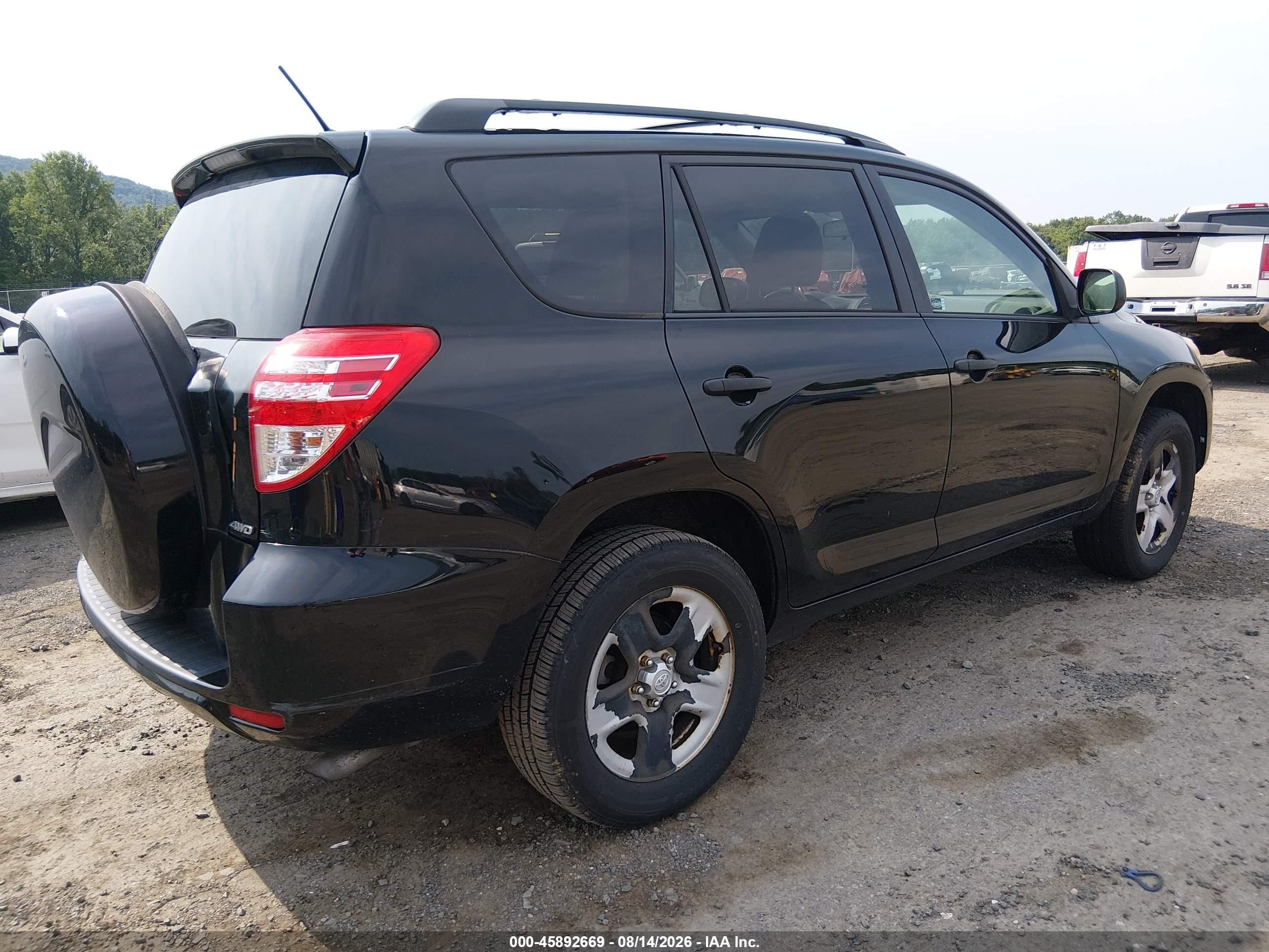 2011 Toyota Rav4   Черный vin: 2T3BF4DV1BW173836