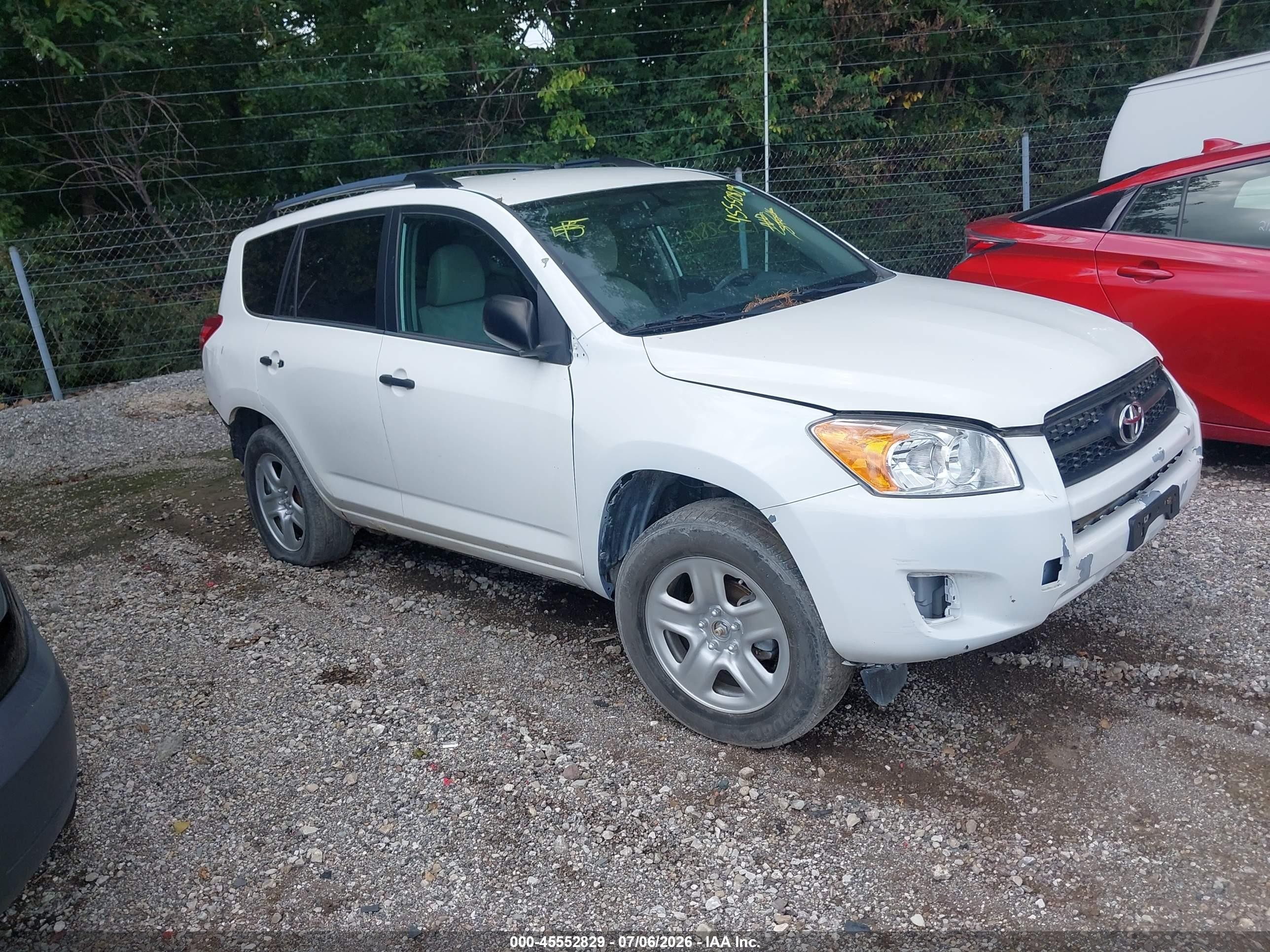 2012 Toyota Rav4   White vin: 2T3BF4DV1CW226276