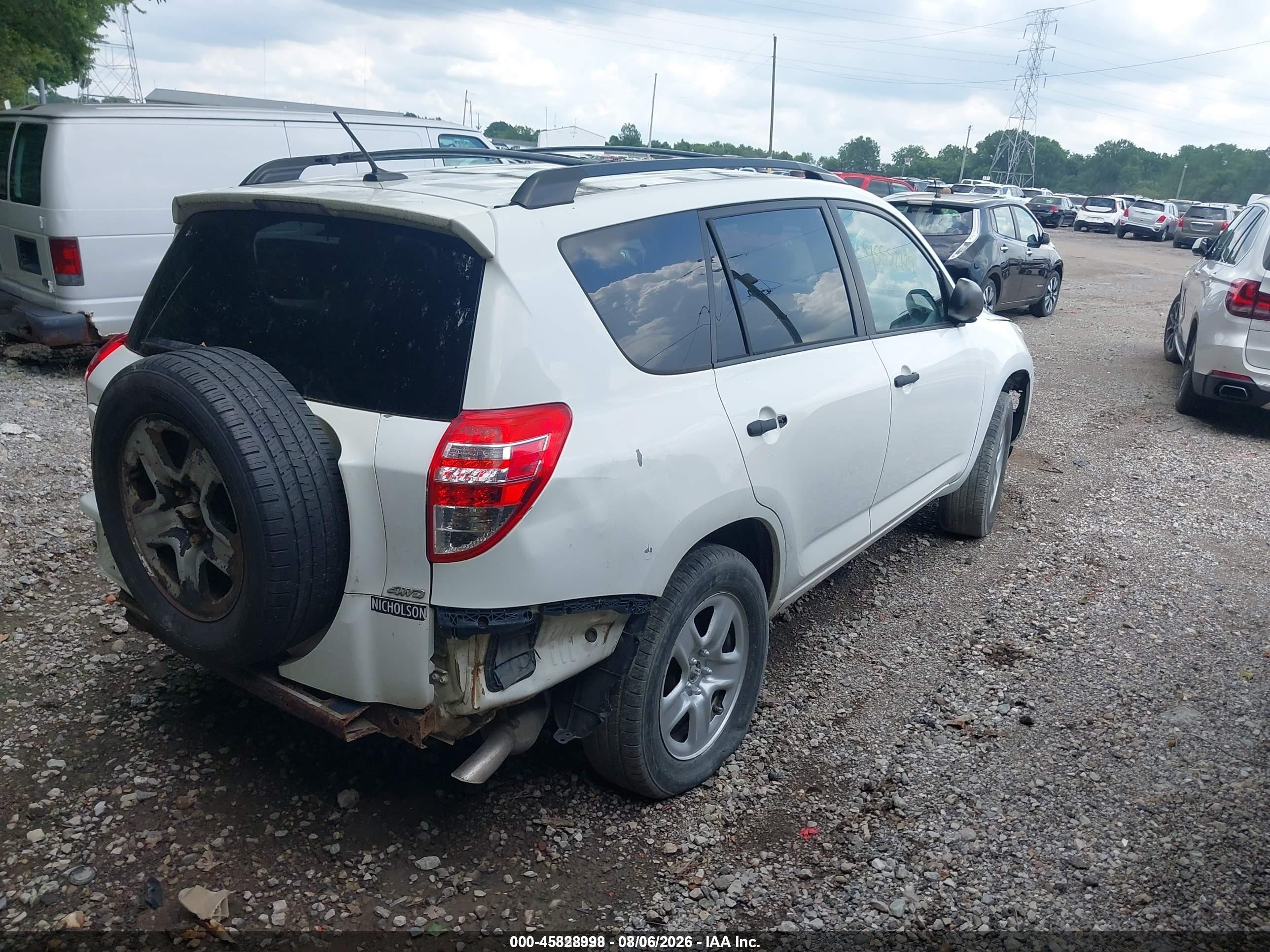 2012 Toyota Rav4   White vin: 2T3BF4DV1CW226276