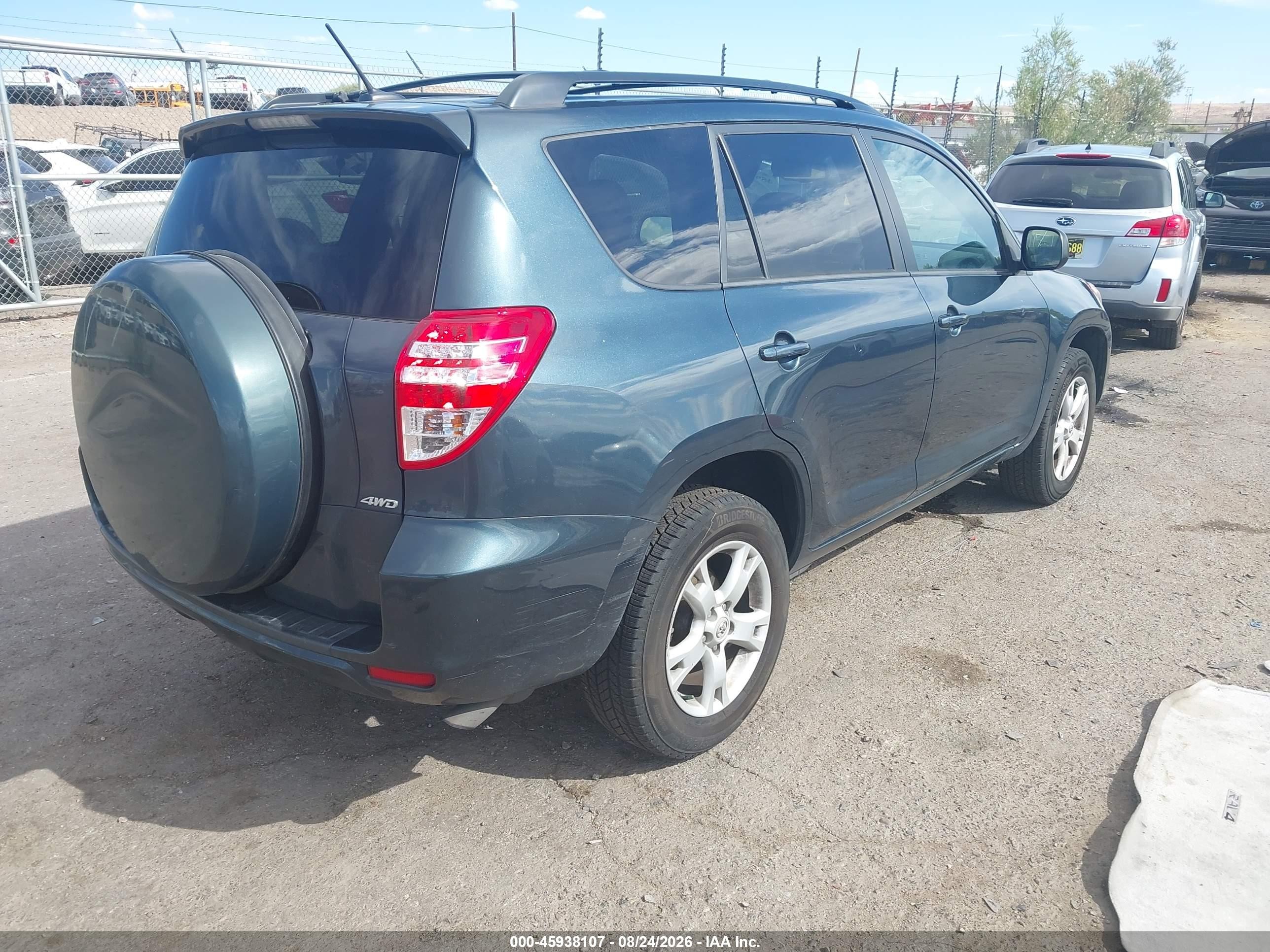 2012 Toyota Rav4   Blue vin: 2T3BF4DV2CW247444